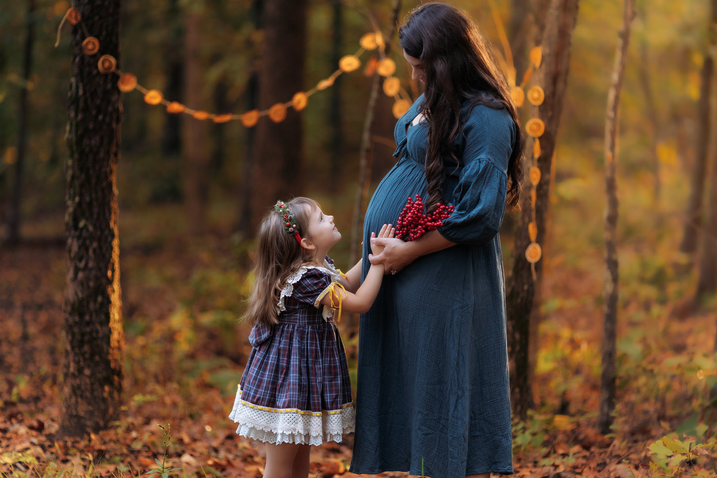Juletide Vintage Citrus Dress and Blooms - PREORDER