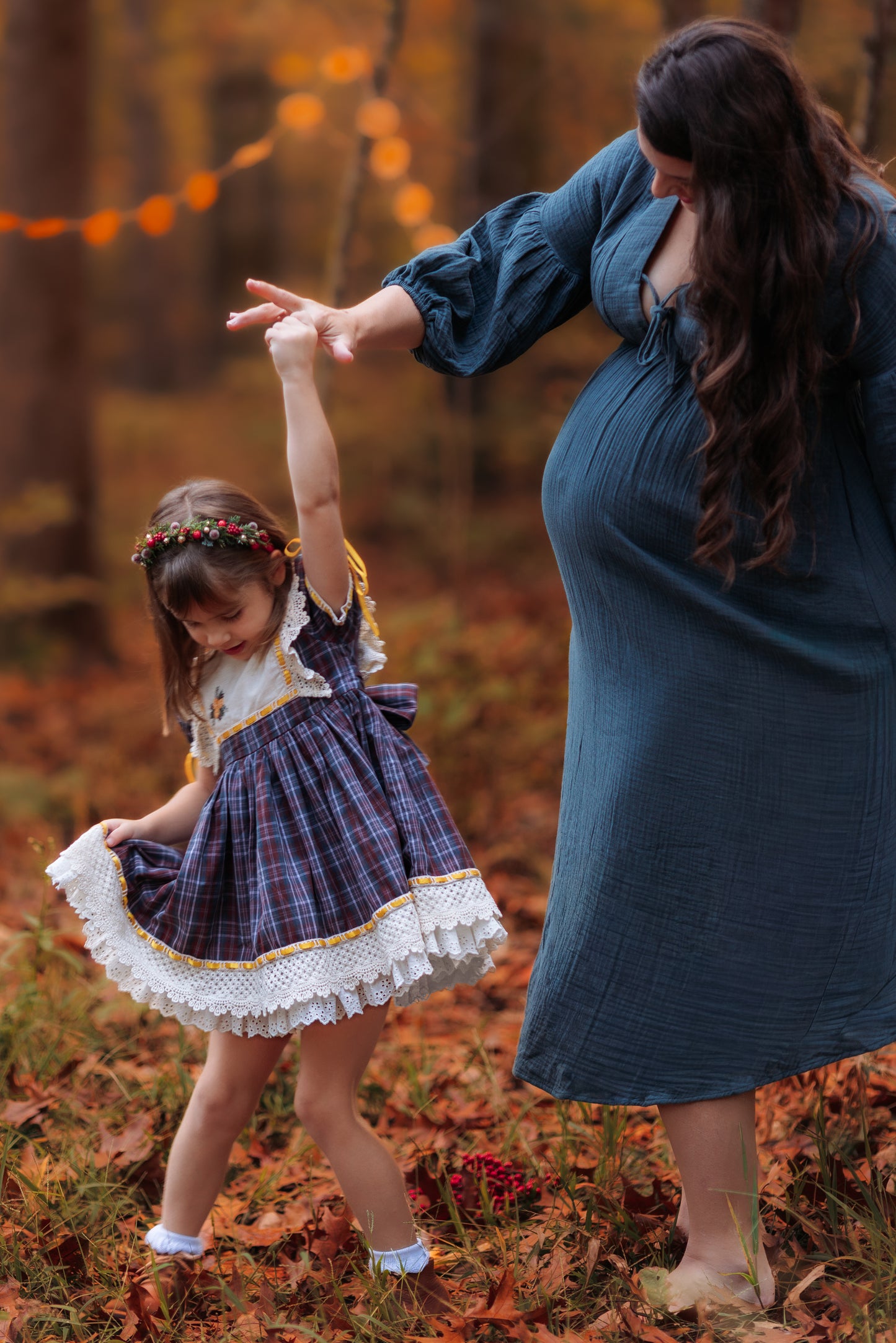 Juletide Vintage Citrus Dress and Blooms - PREORDER