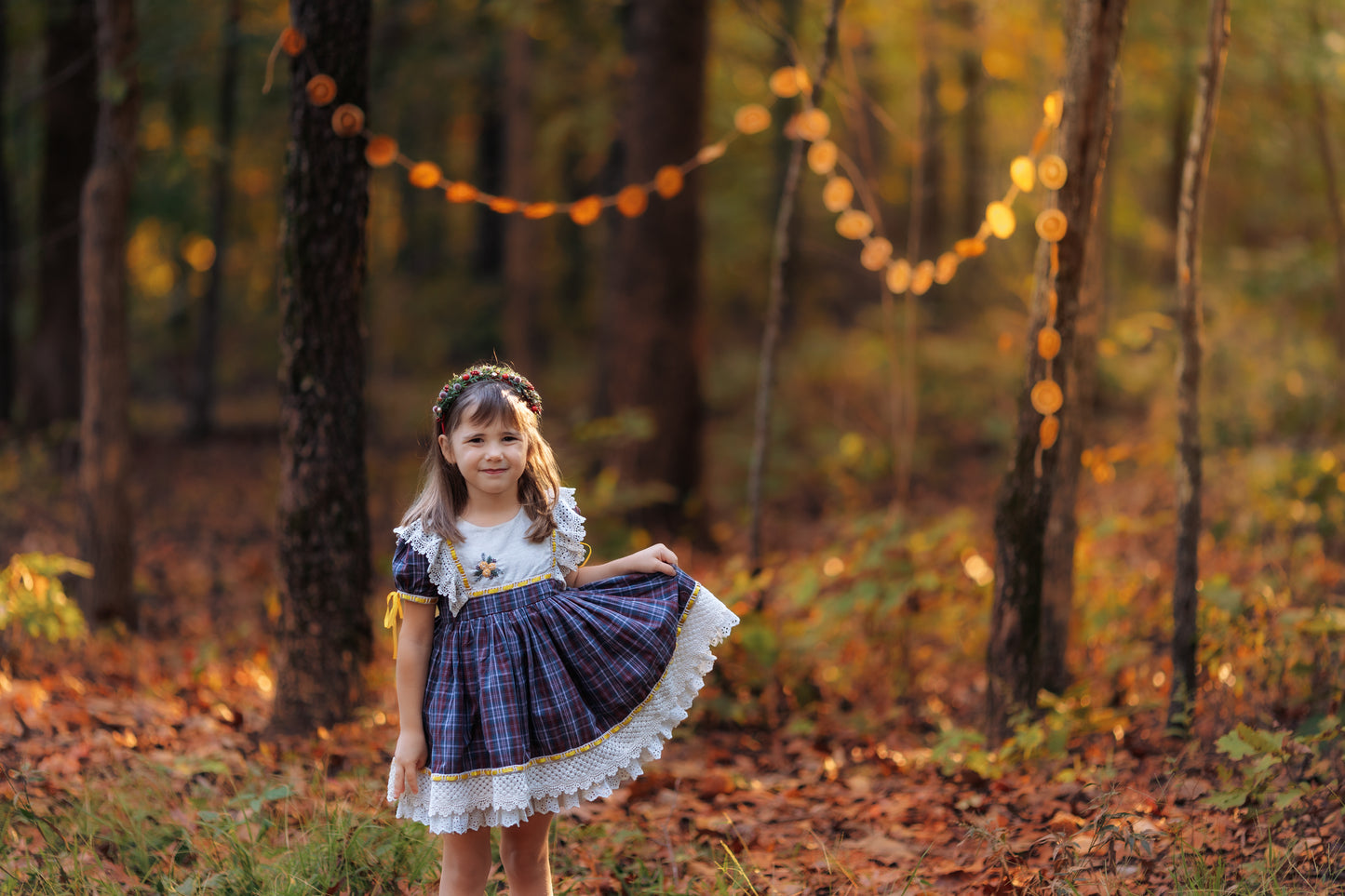 Juletide Vintage Citrus Dress and Blooms - PREORDER