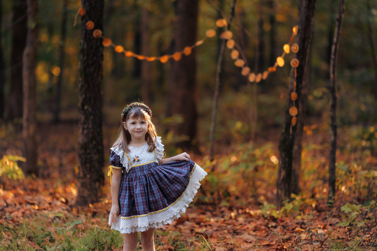Juletide Vintage Citrus Dress and Blooms - PREORDER