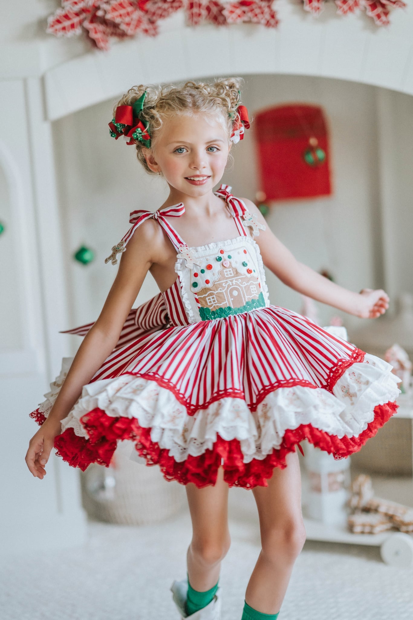 Gingerbread Snap Twirl Pettiskirt Dress - PREORDER