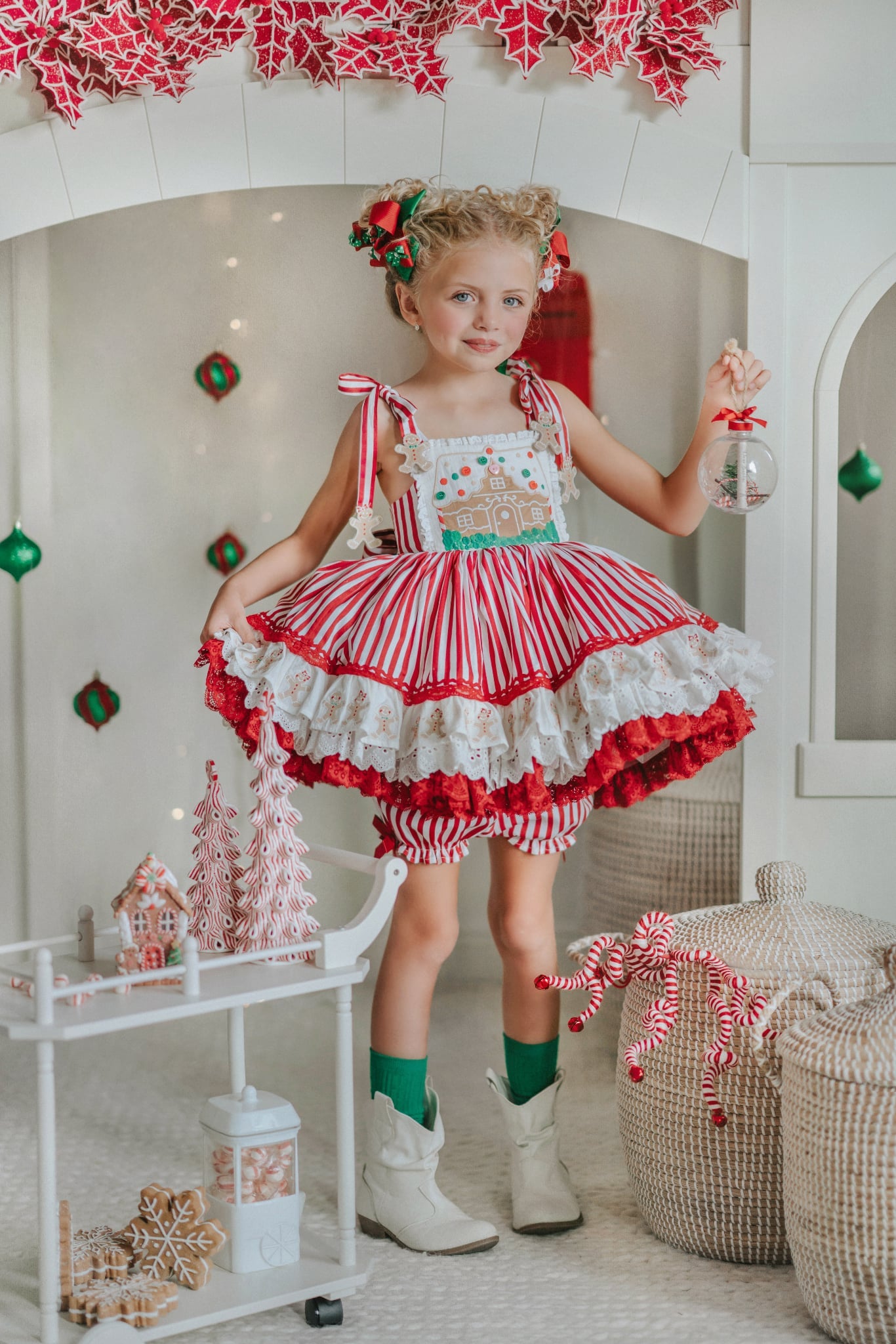 Gingerbread Snap Twirl Pettiskirt Dress - PREORDER