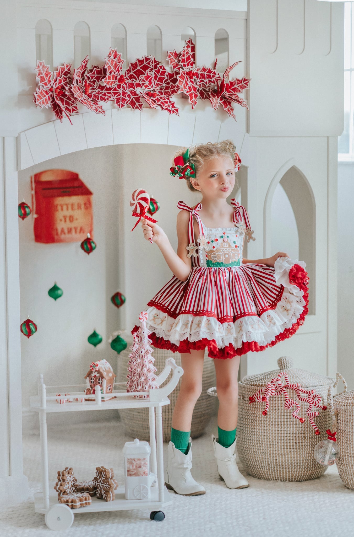 Gingerbread Snap Twirl Pettiskirt Dress - PREORDER