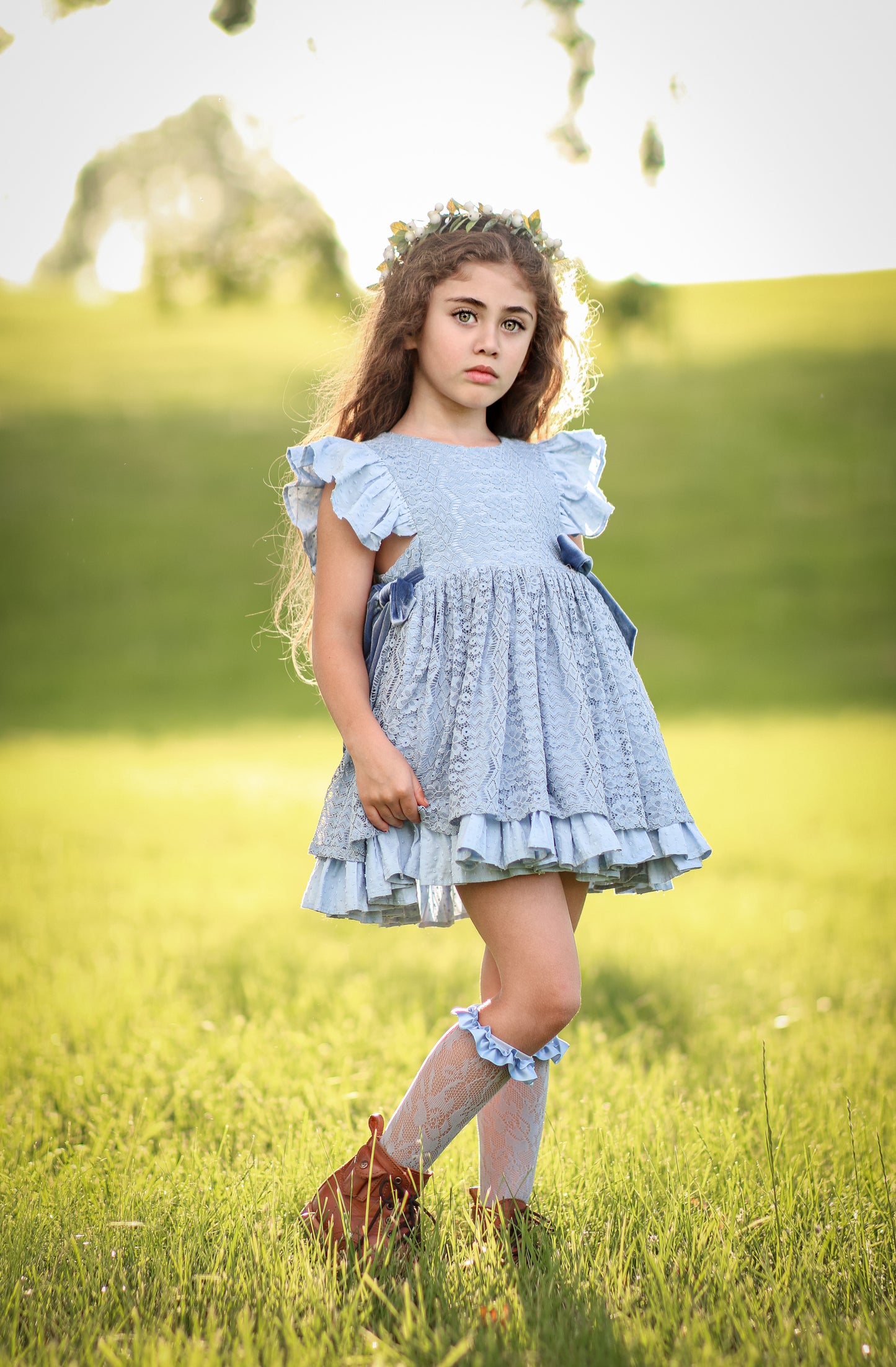 Riley's Vintage Blue Lace Pinafore