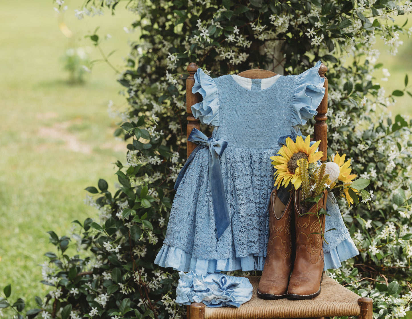 Riley's Vintage Blue Lace Pinafore