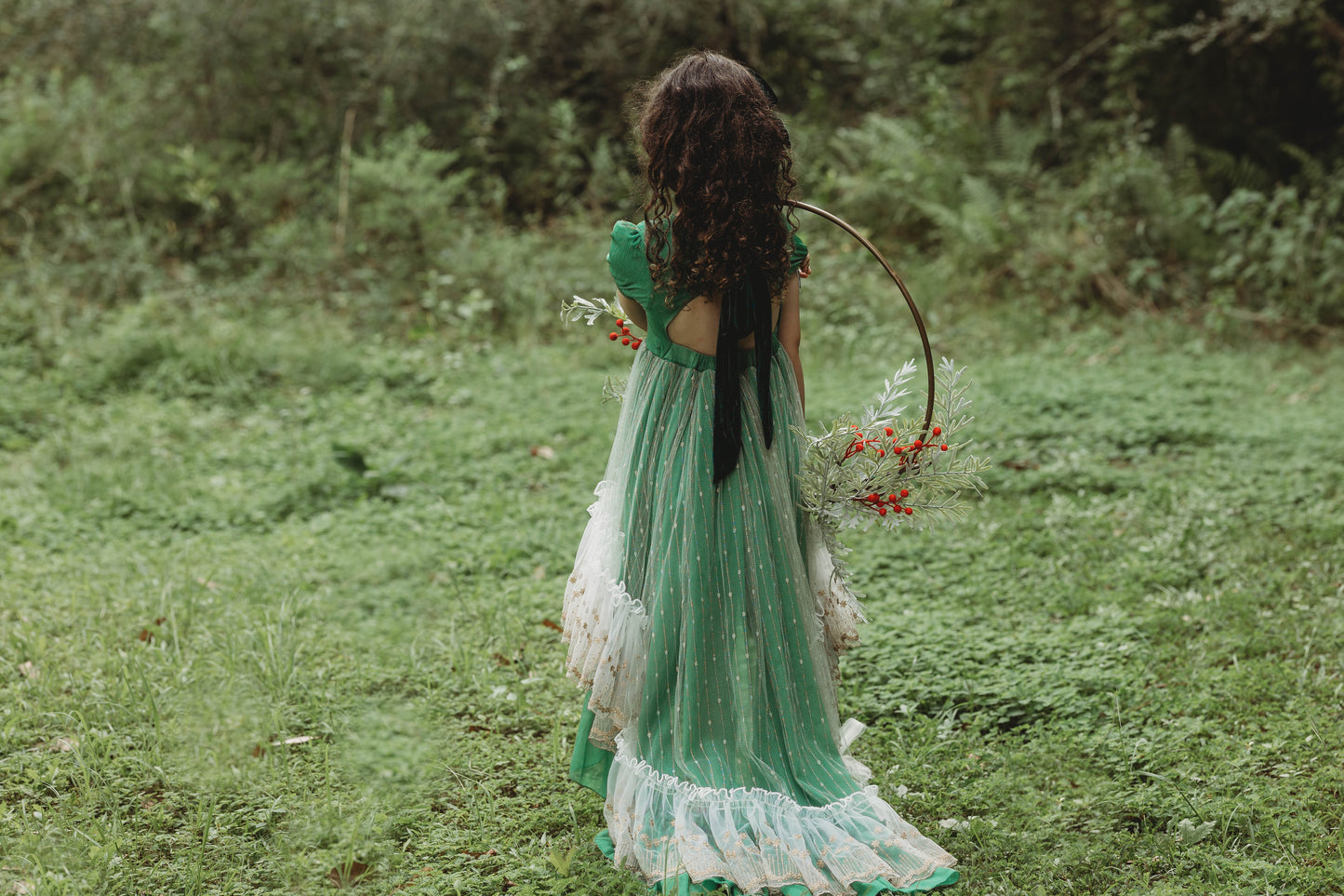 Analee's Enchanted Emerald Holiday Dress - ship on 12/13 Priority