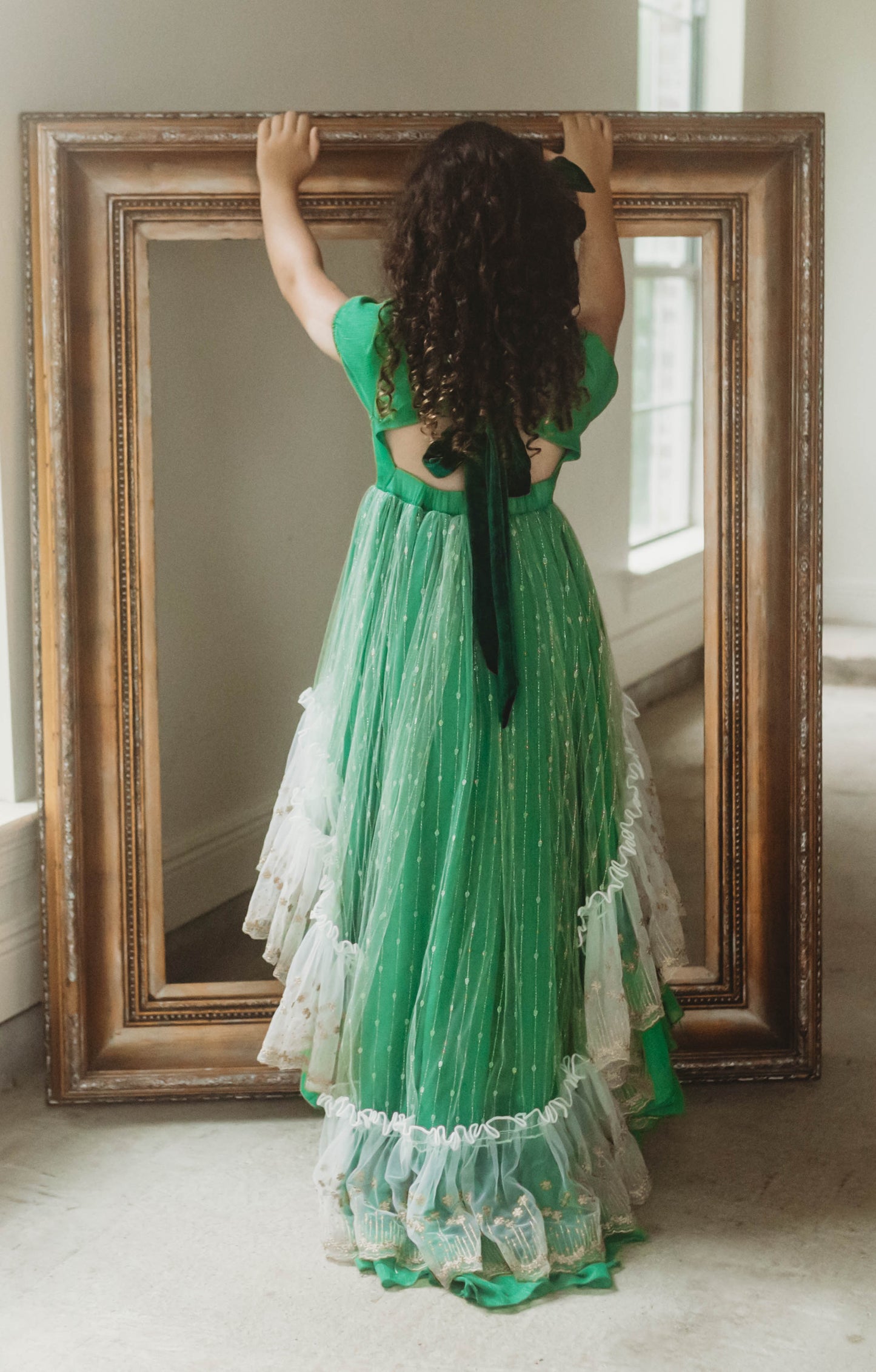 Analee's Enchanted Emerald Holiday Dress - ship on 12/13 Priority