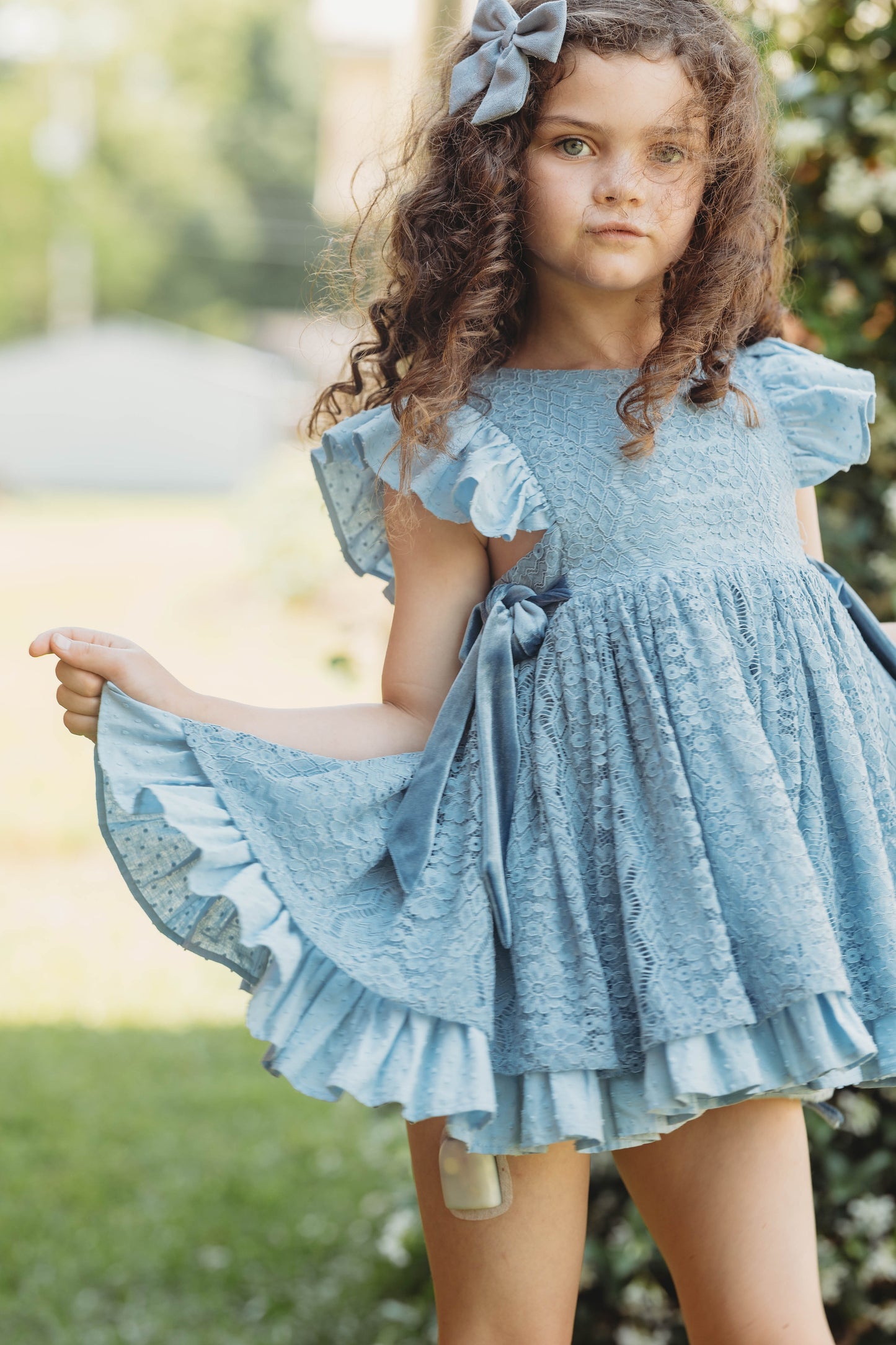 Riley's Vintage Blue Lace Pinafore