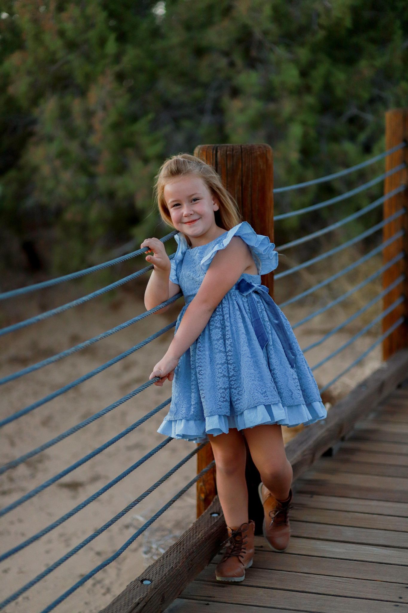 Riley's Vintage Blue Lace Pinafore