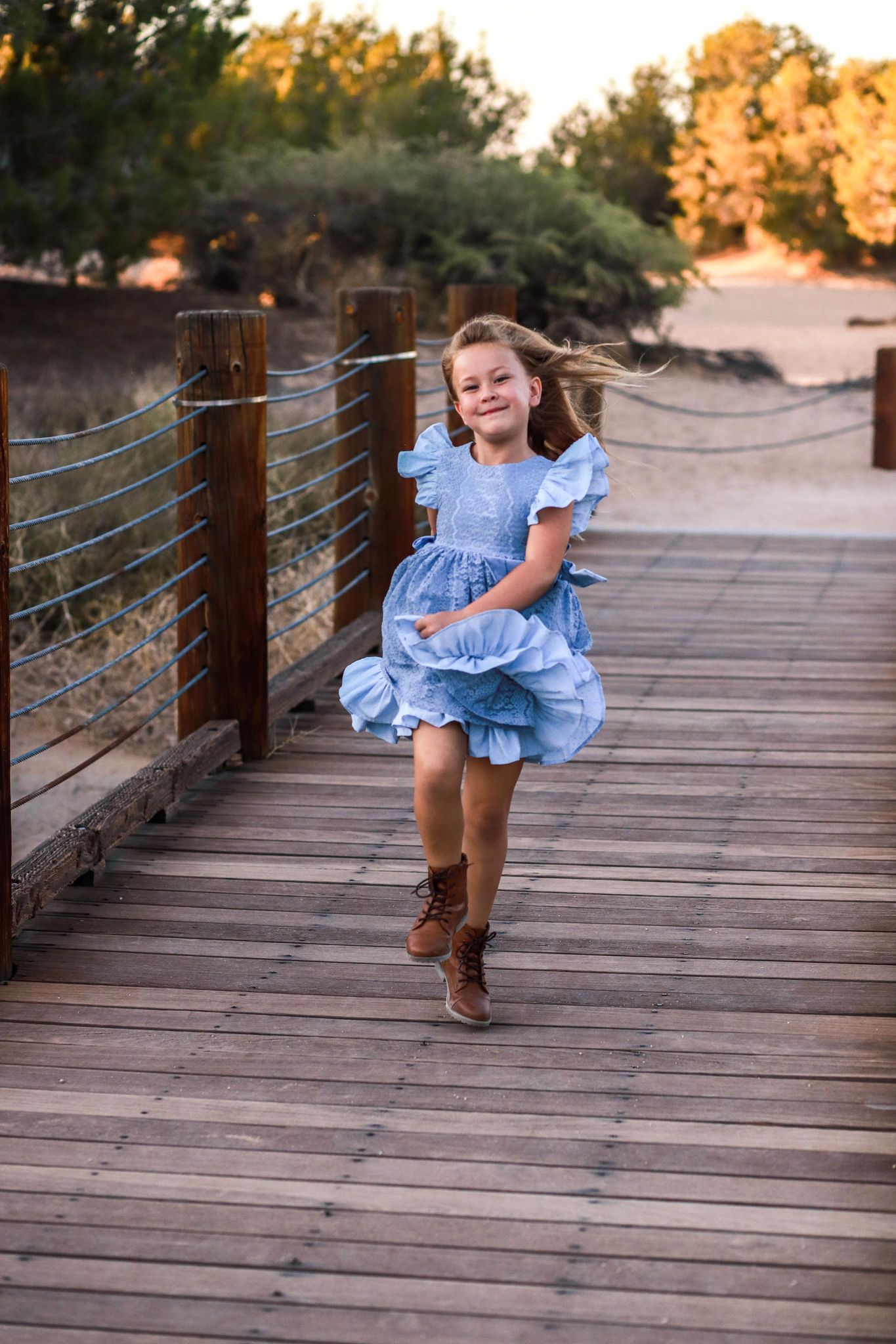 Riley's Vintage Blue Lace Pinafore
