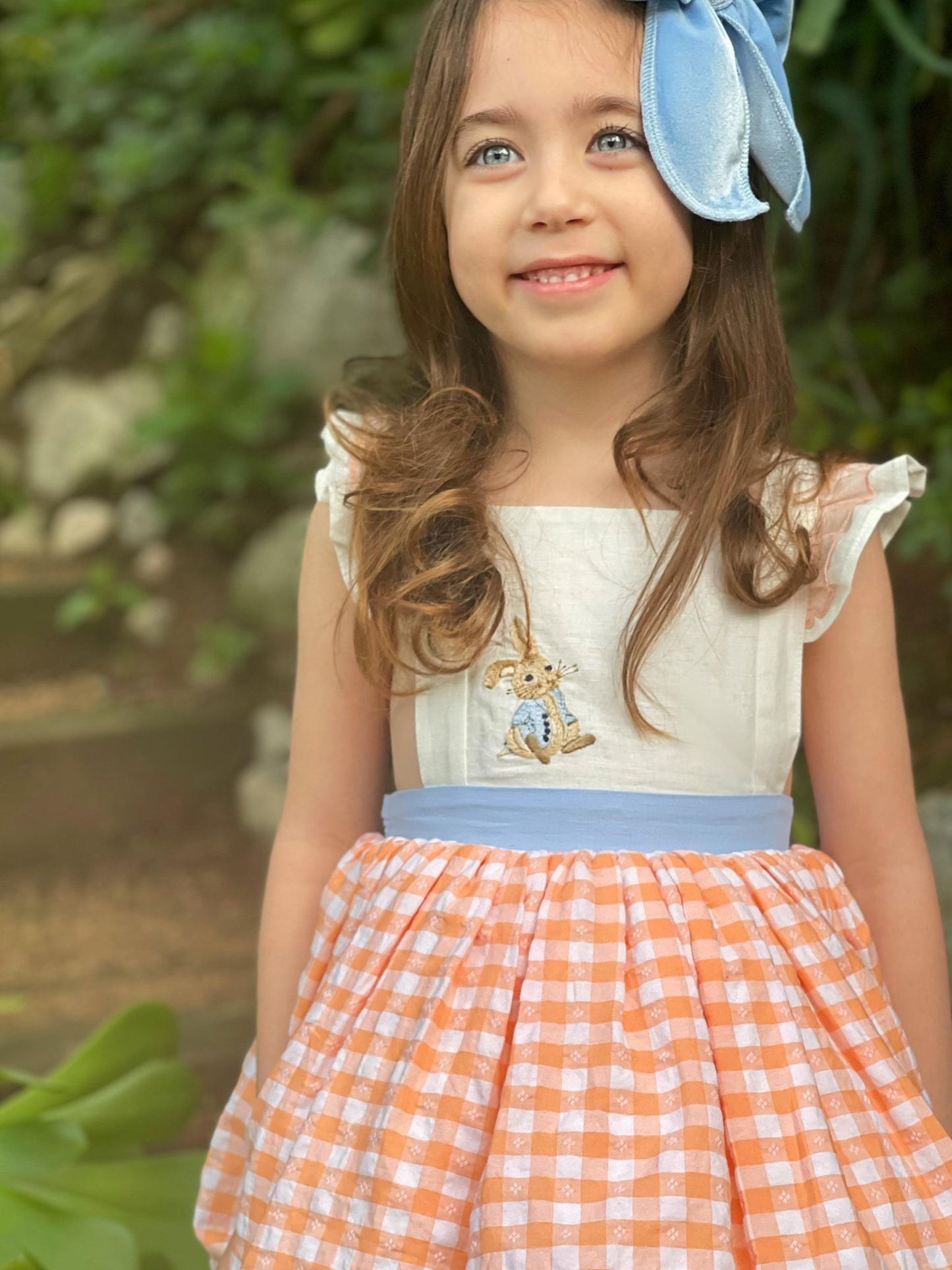 Clemmie's Carrots Vintage Orange Plaid Dress
