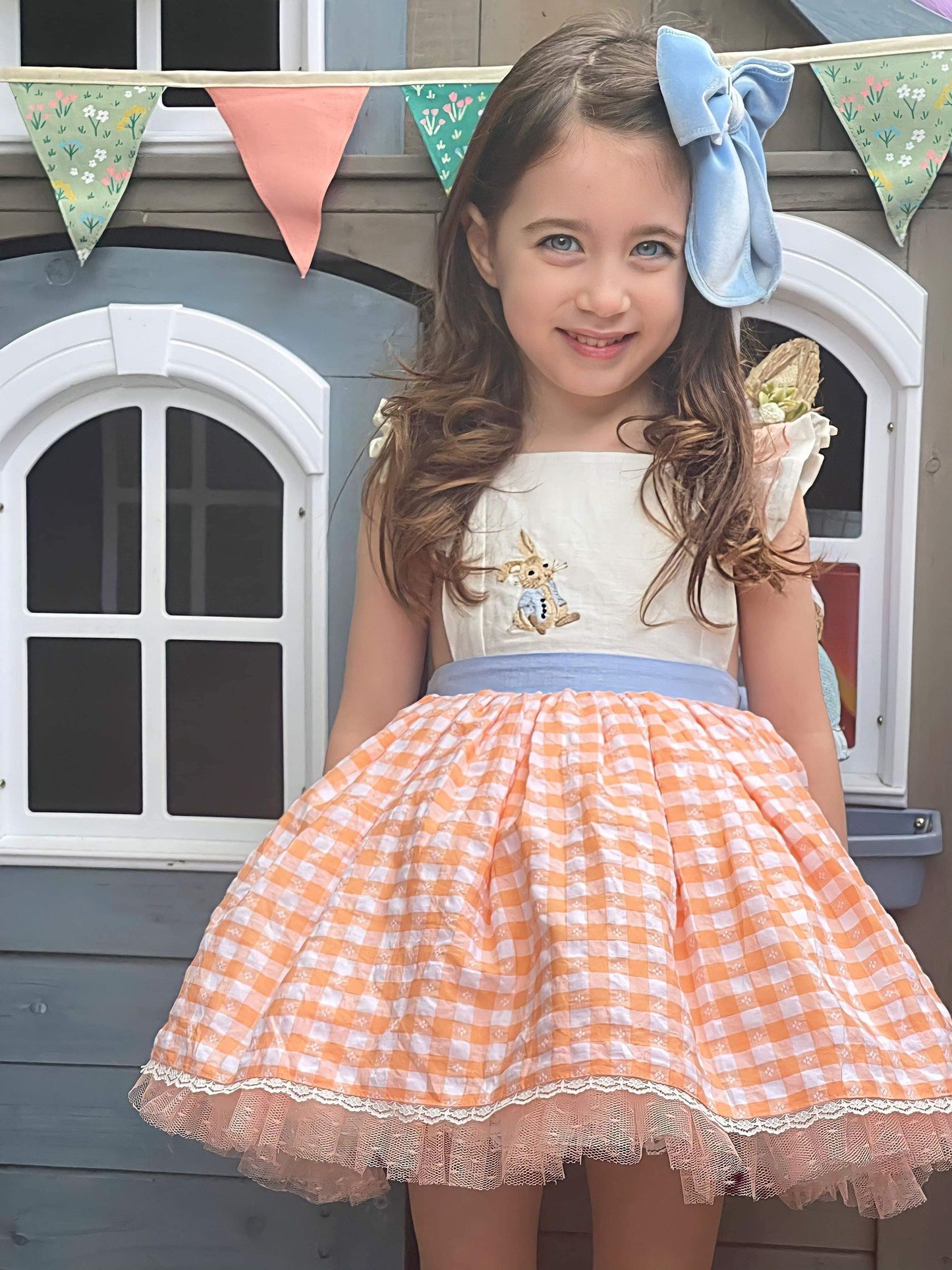 Clemmie's Carrots Vintage Orange Plaid Dress