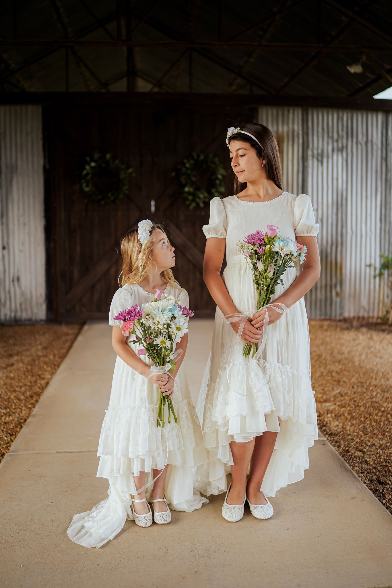 Valarie's Ivory Enchanted Hi-Low Maxi dress