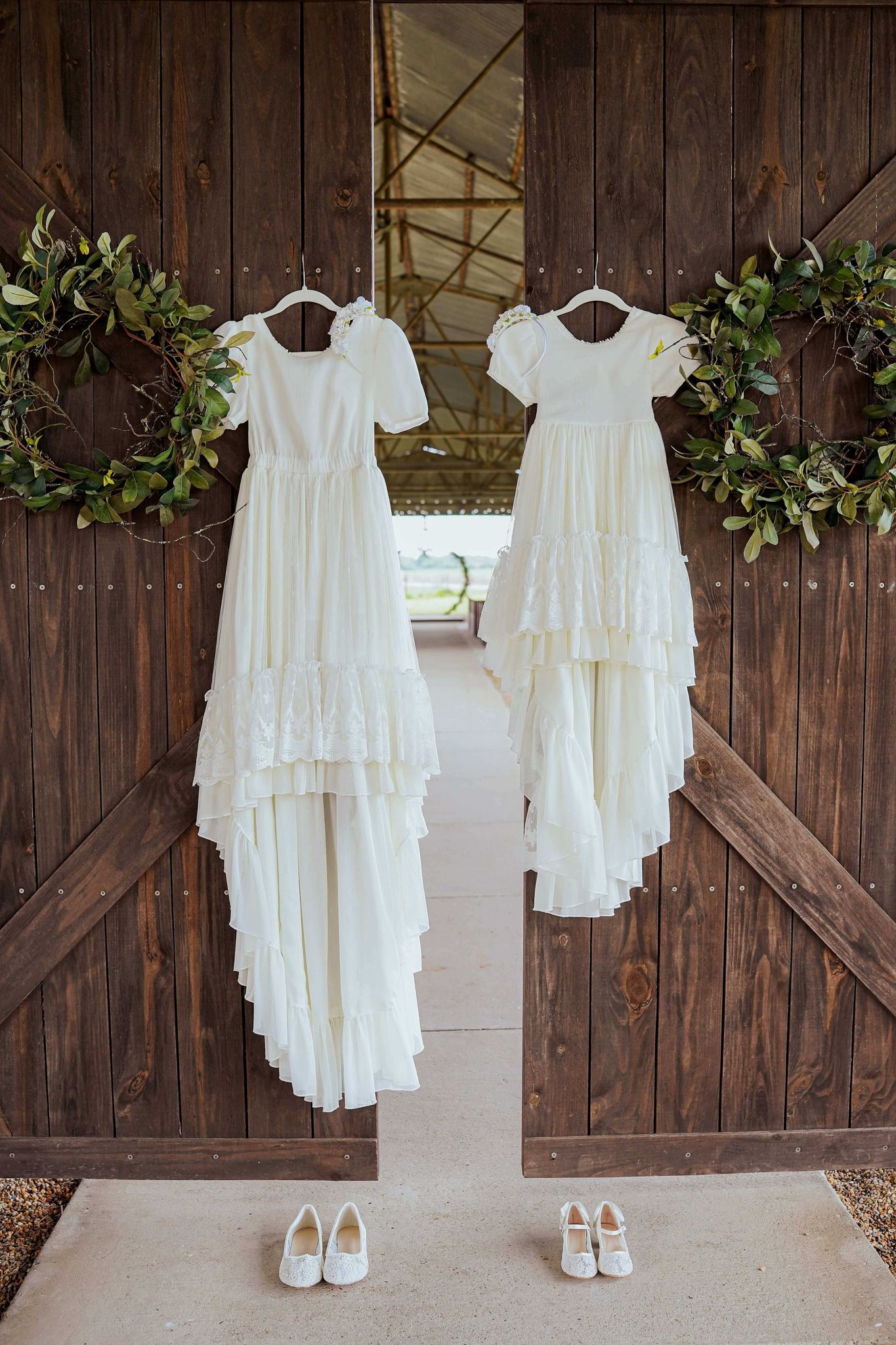 Valarie's Ivory Enchanted Hi-Low Maxi dress