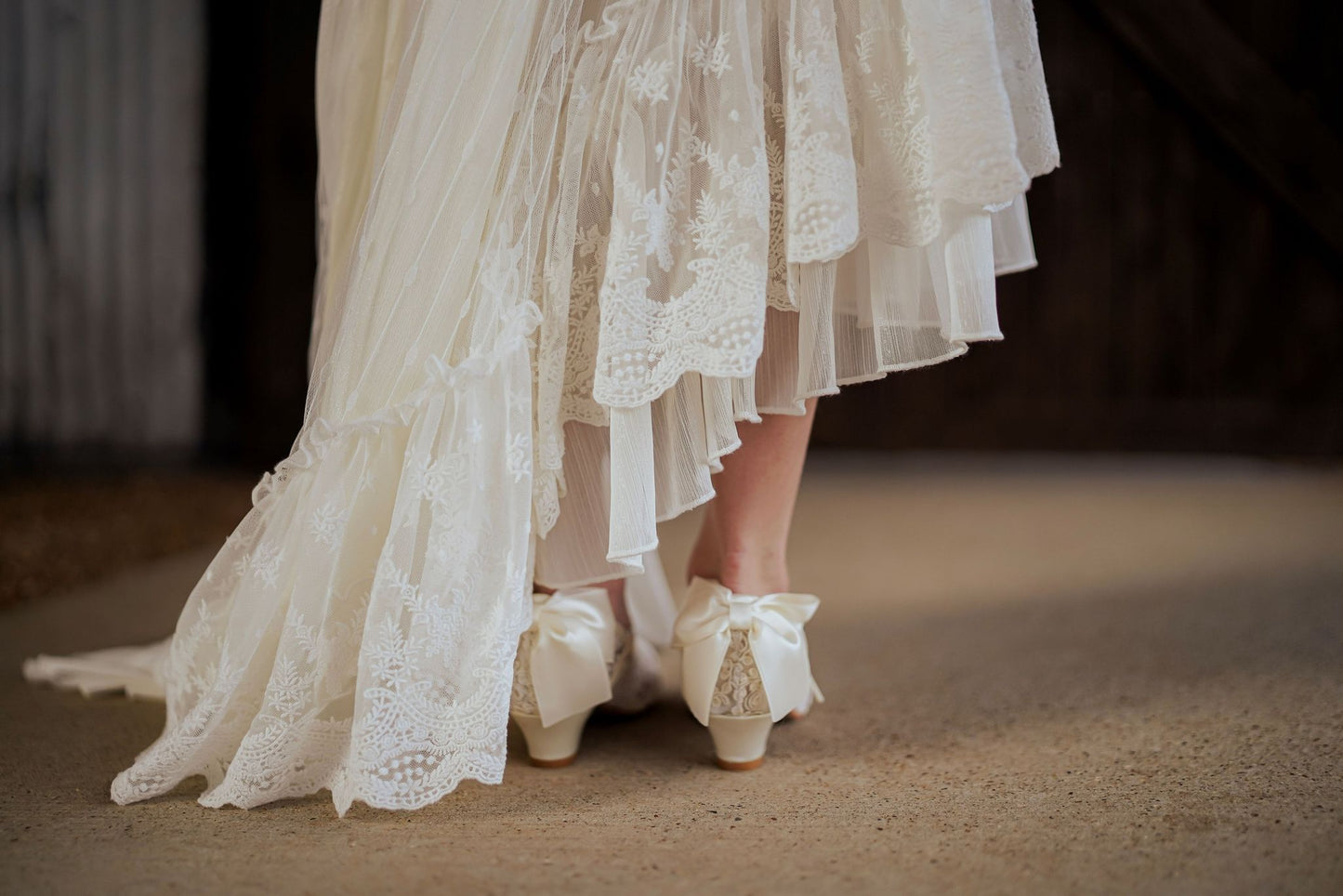 Valarie's Ivory Enchanted Hi-Low Maxi dress