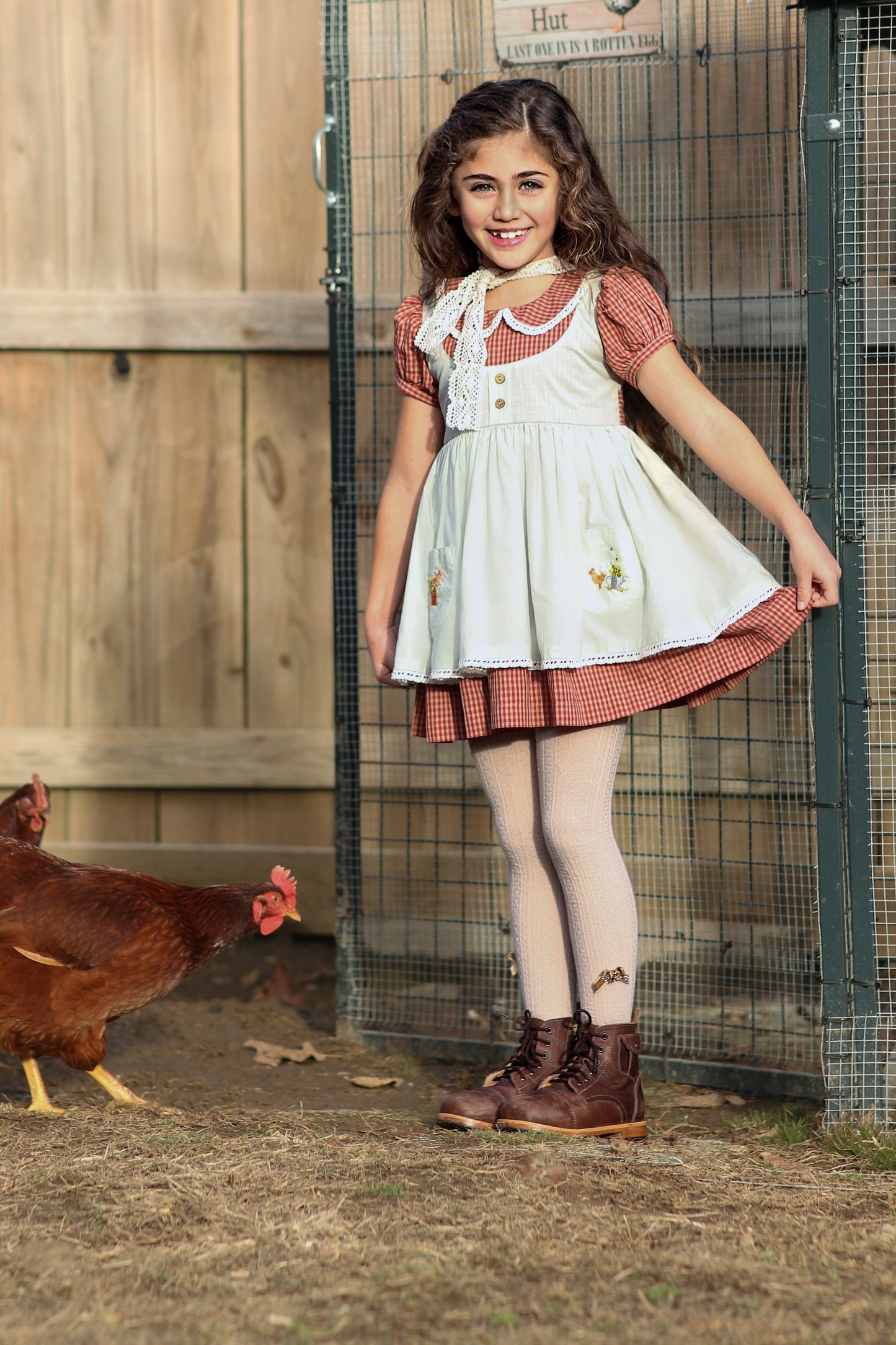 Two Roosters - Bushel and a Peck, Anniversary Dress