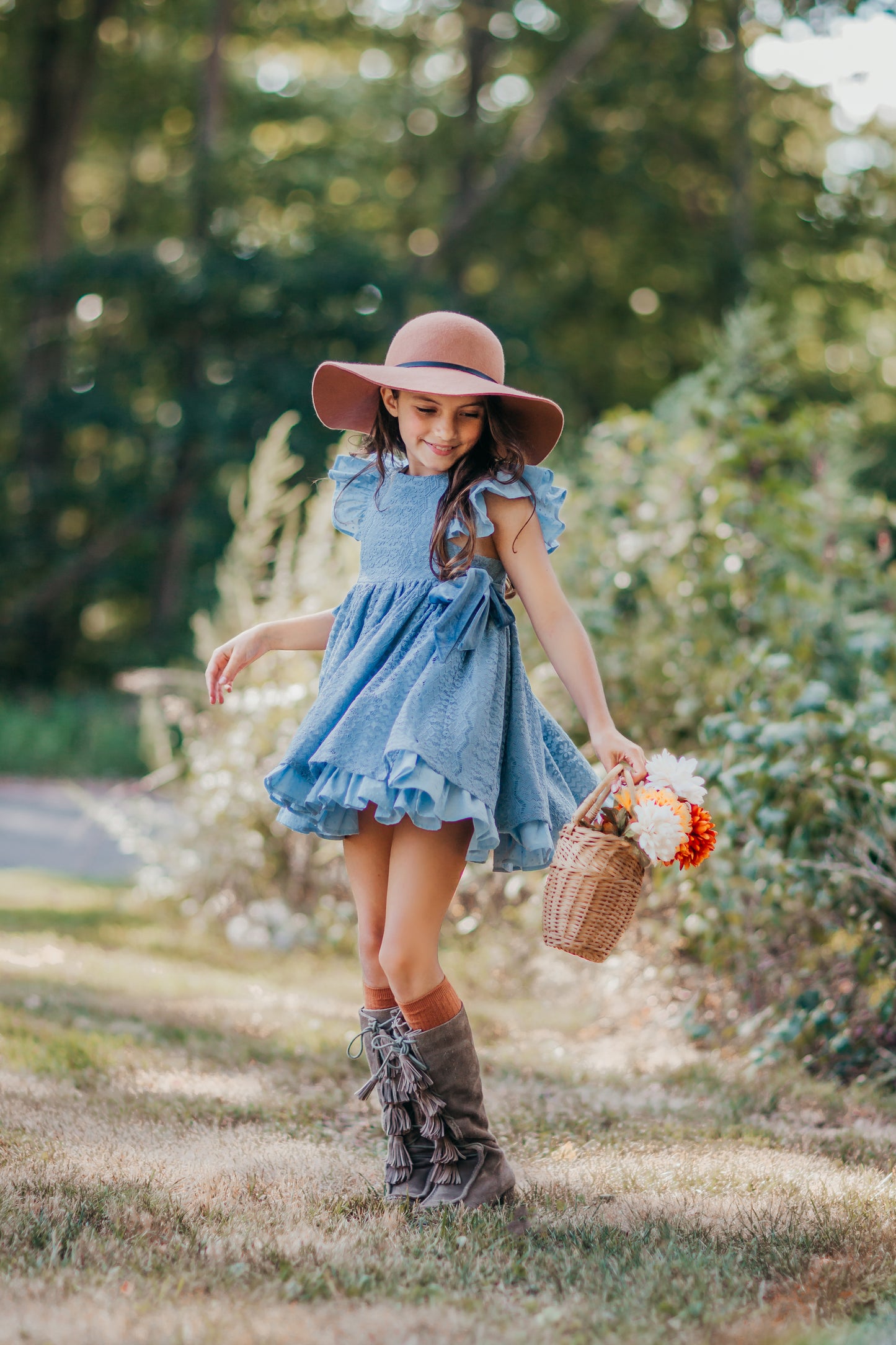 Riley's Vintage Blue Lace Pinafore