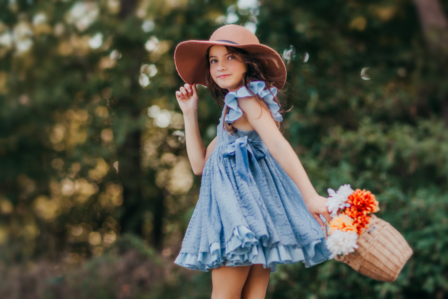 Riley's Vintage Blue Lace Pinafore