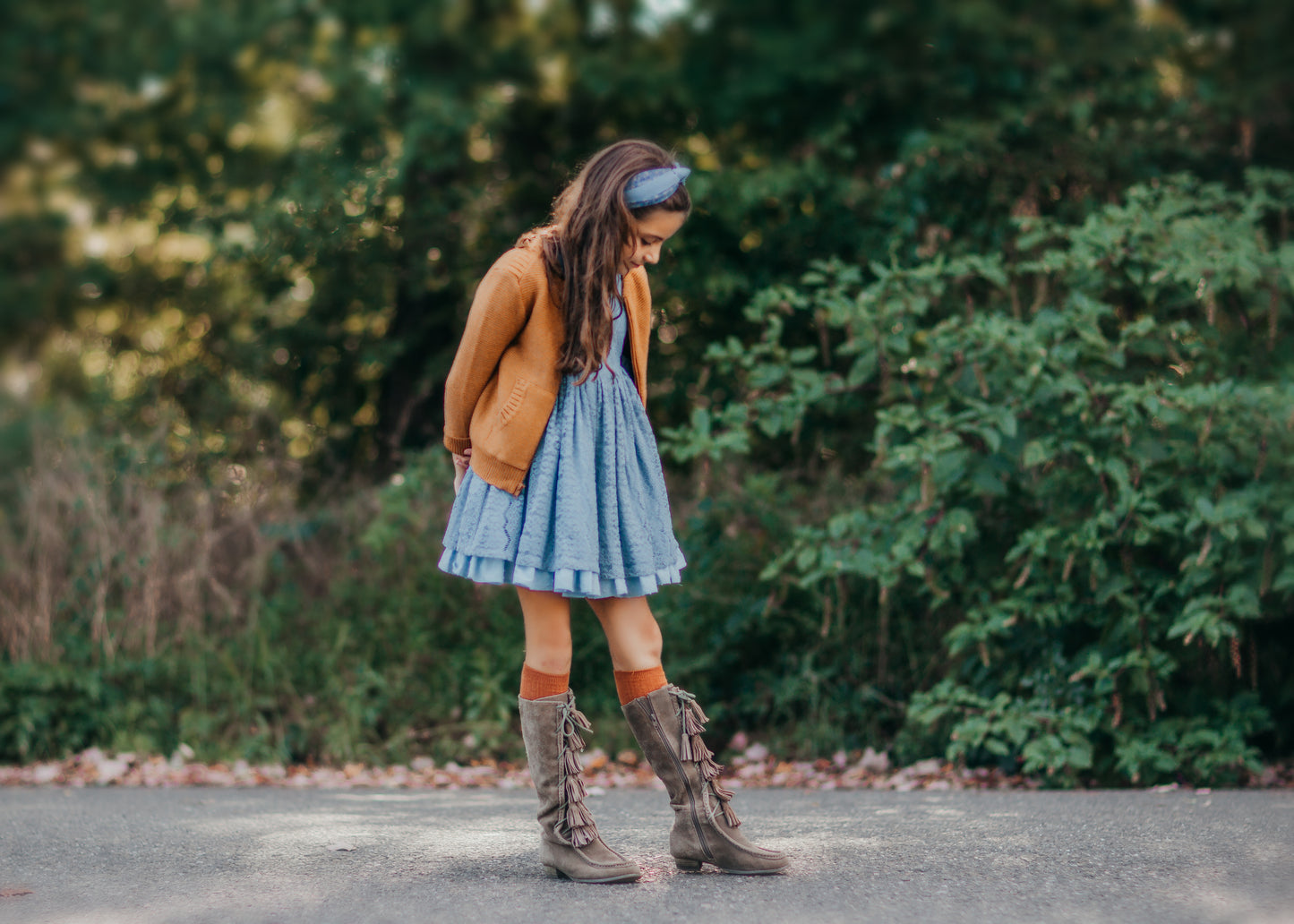 Riley's Vintage Blue Lace Pinafore