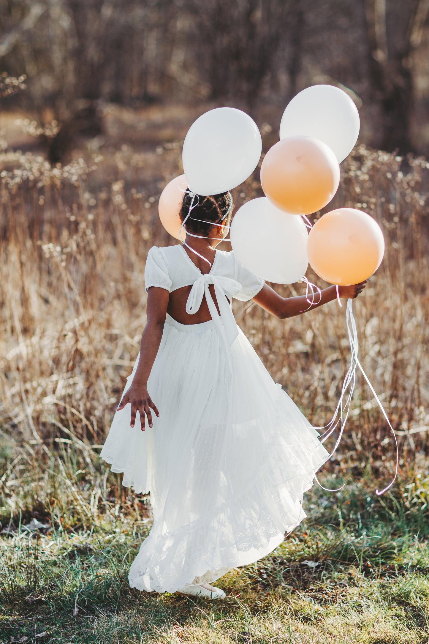 Valarie's Ivory Enchanted Hi-Low Maxi dress