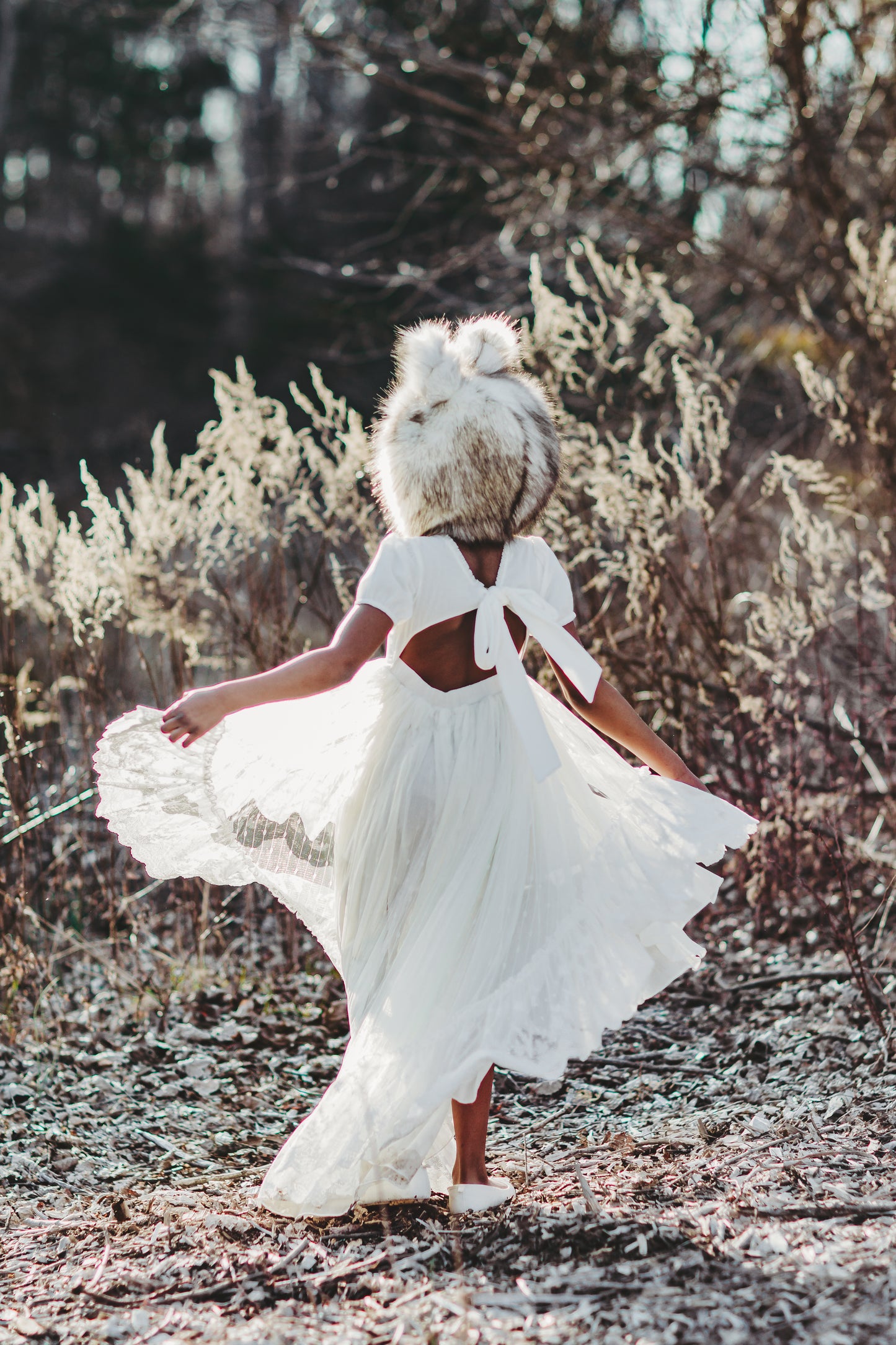Valarie's Ivory Enchanted Hi-Low Maxi dress