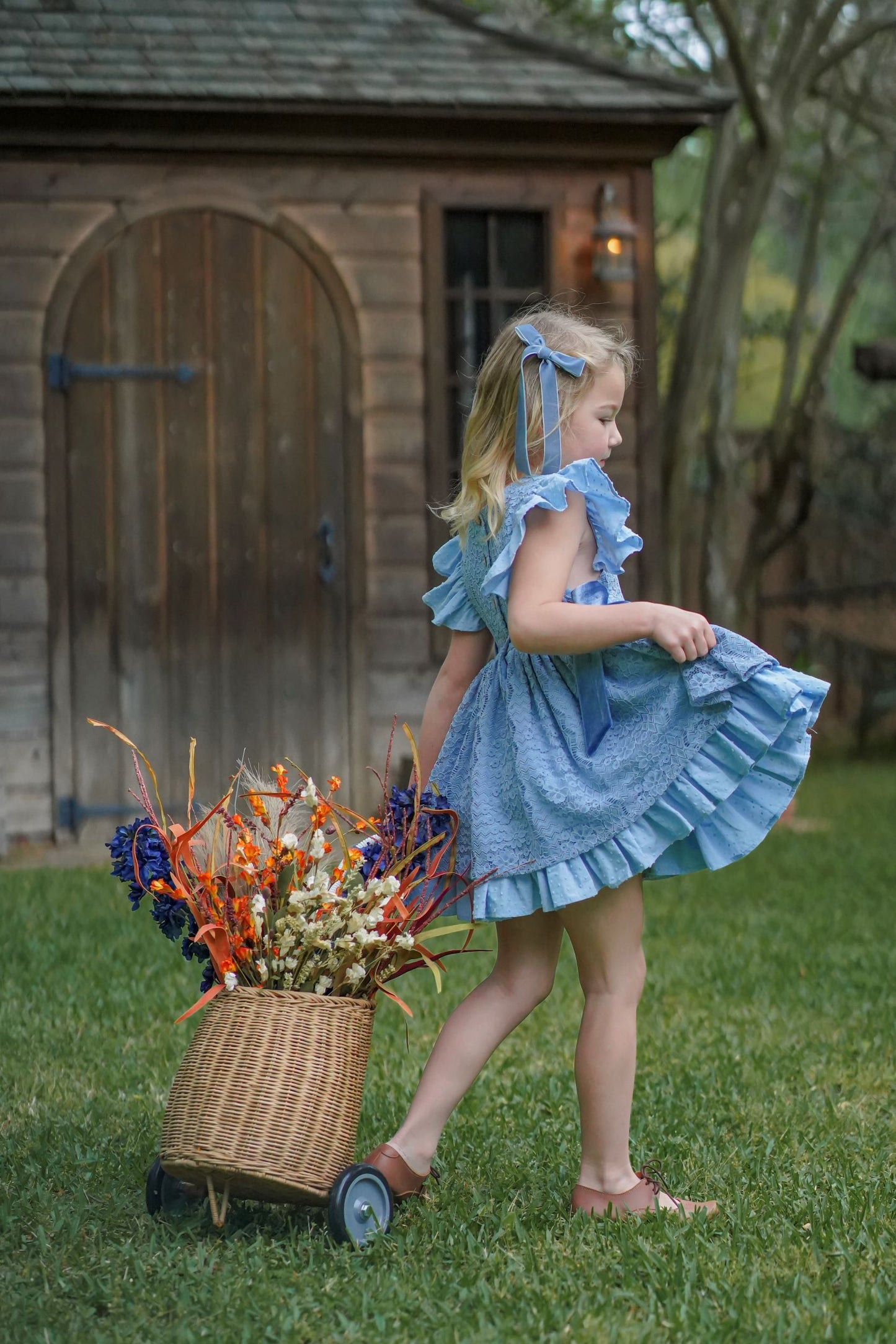 Riley's Vintage Blue Lace Pinafore