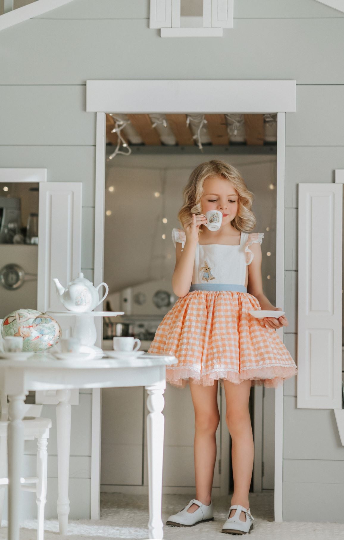 Clemmie's Carrots Vintage Orange Plaid Dress
