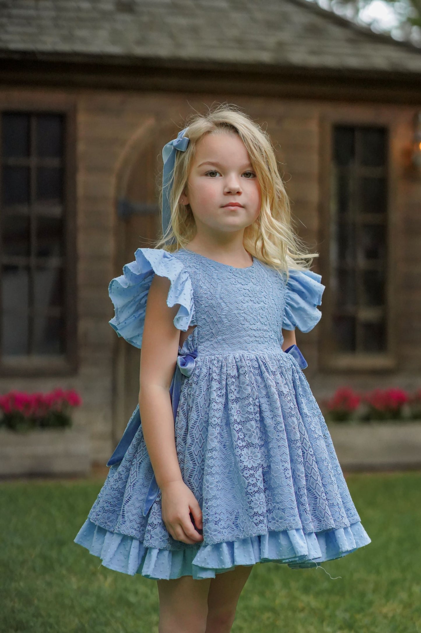 Riley's Vintage Blue Lace Pinafore