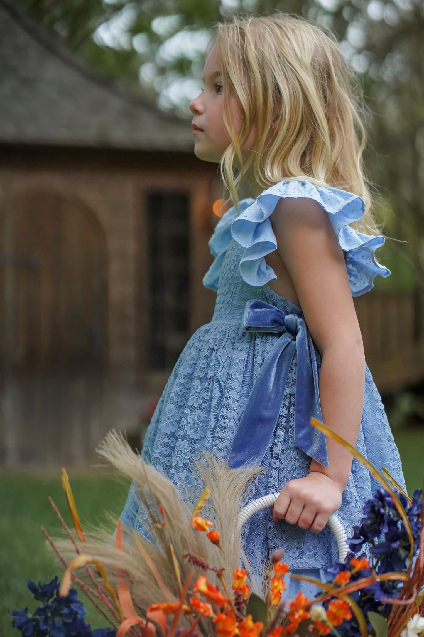 Riley's Vintage Blue Lace Pinafore