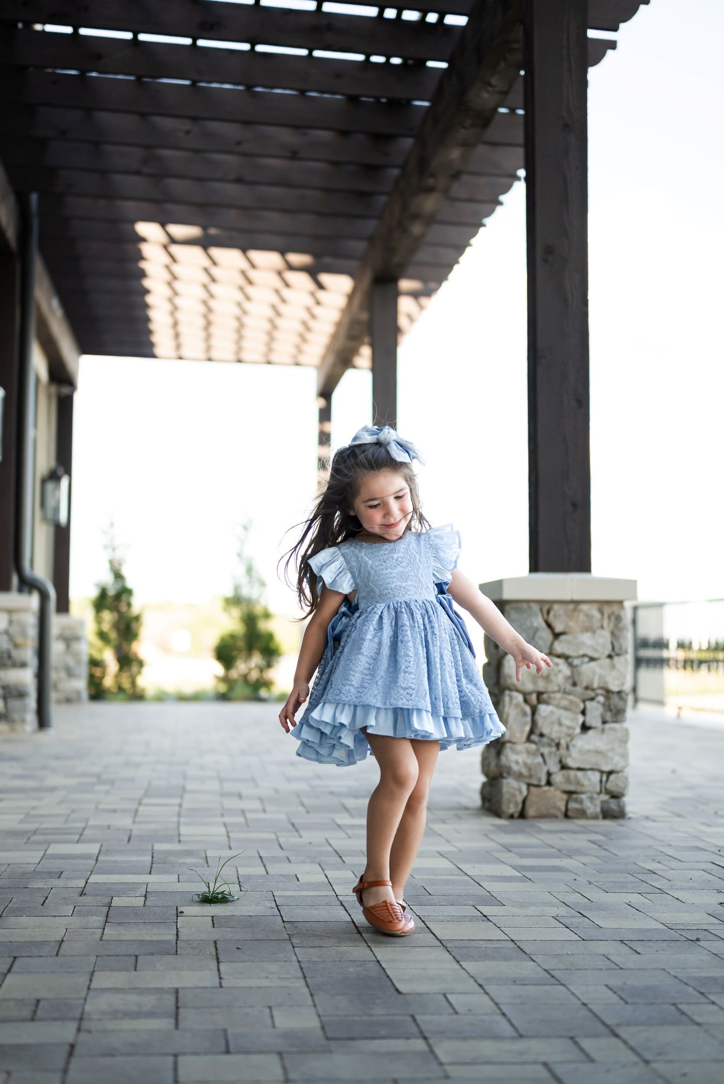 Riley's Vintage Blue Lace Pinafore