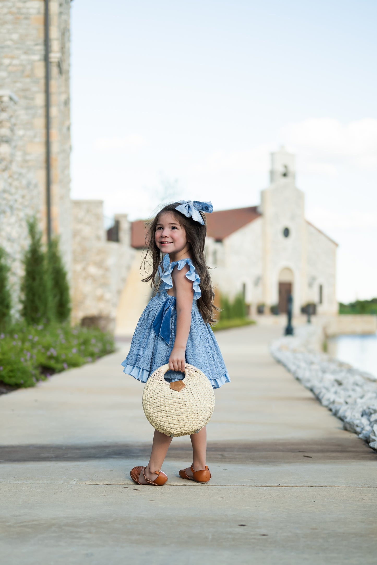 Riley's Vintage Blue Lace Pinafore