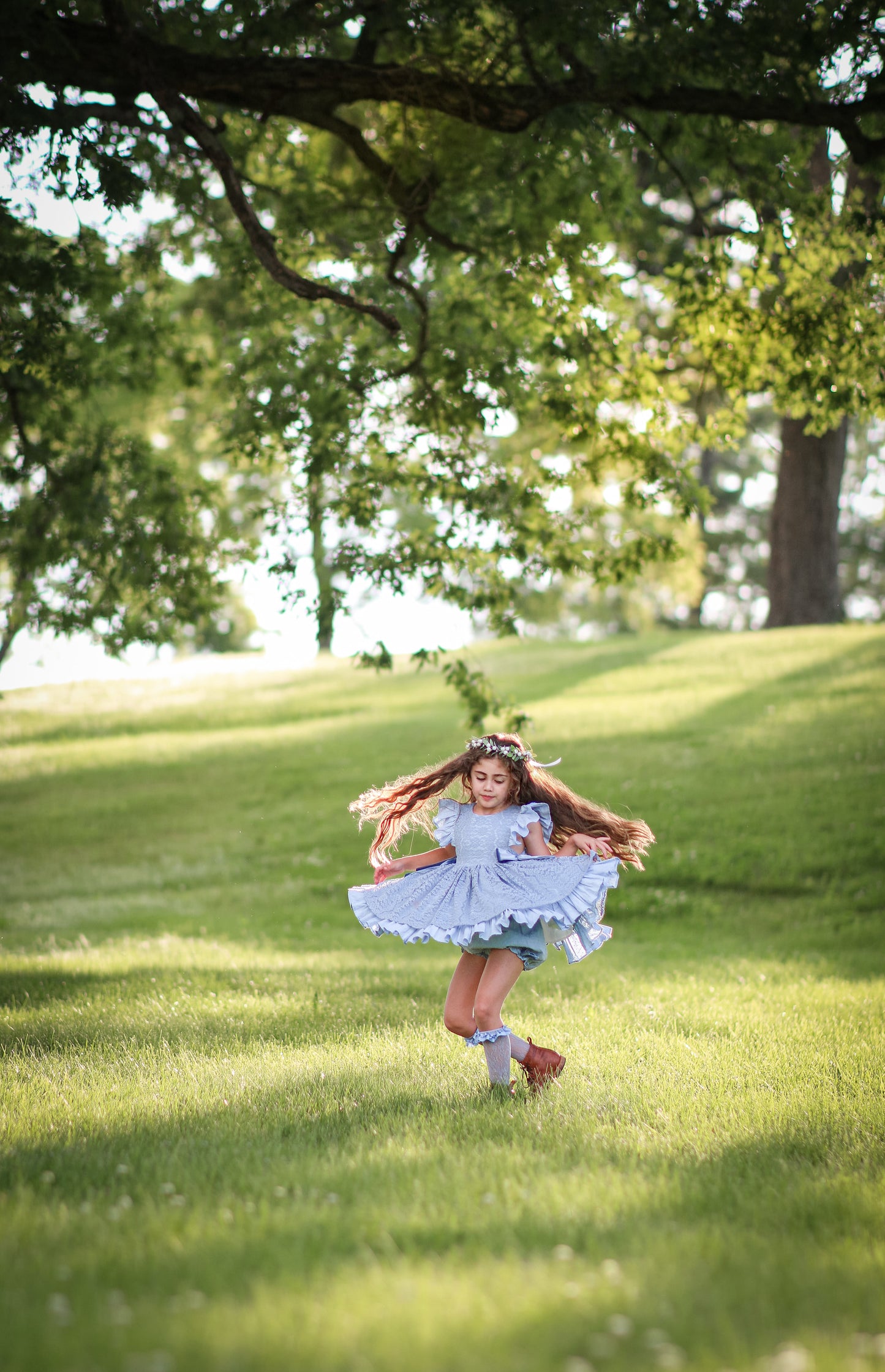Riley's Vintage Blue Lace Pinafore