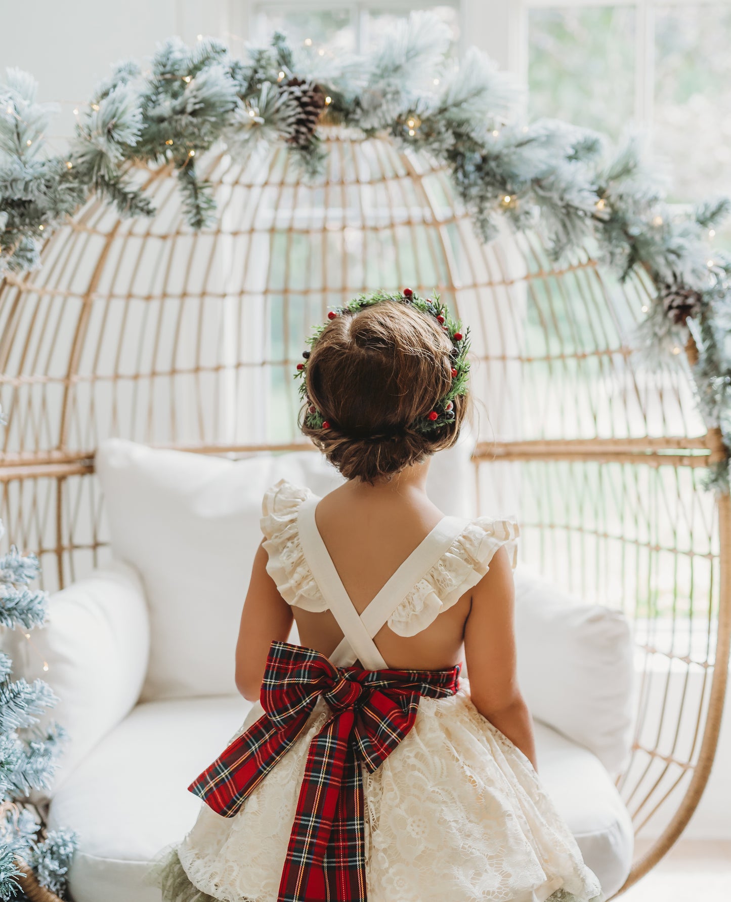 Wren's Winterberry Vintage Christmas Lace Dress
