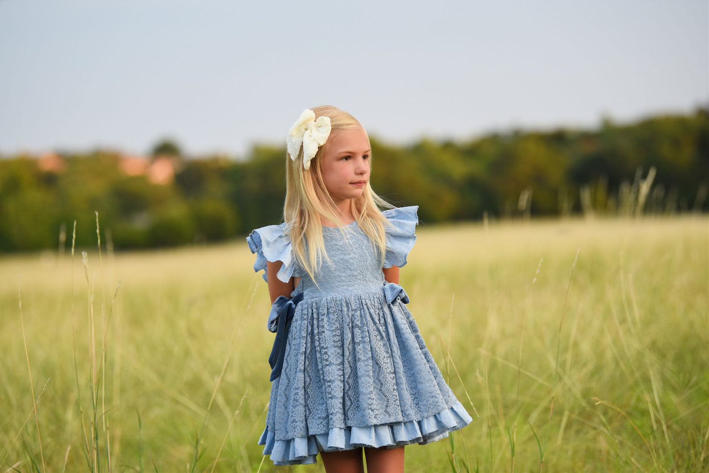 Riley's Vintage Blue Lace Pinafore