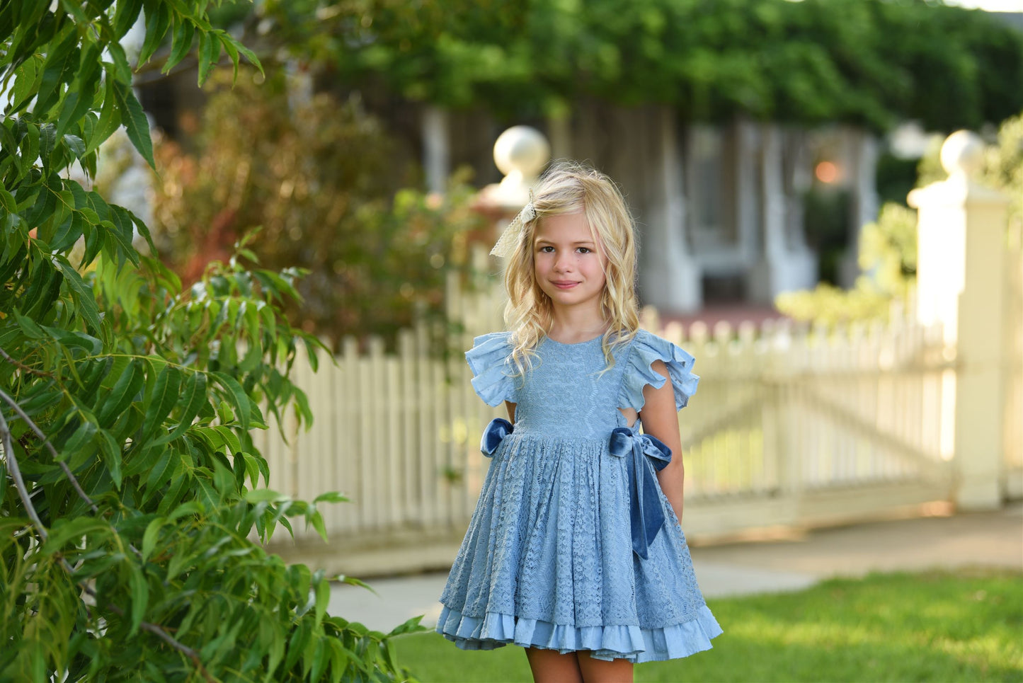 Riley's Vintage Blue Lace Pinafore