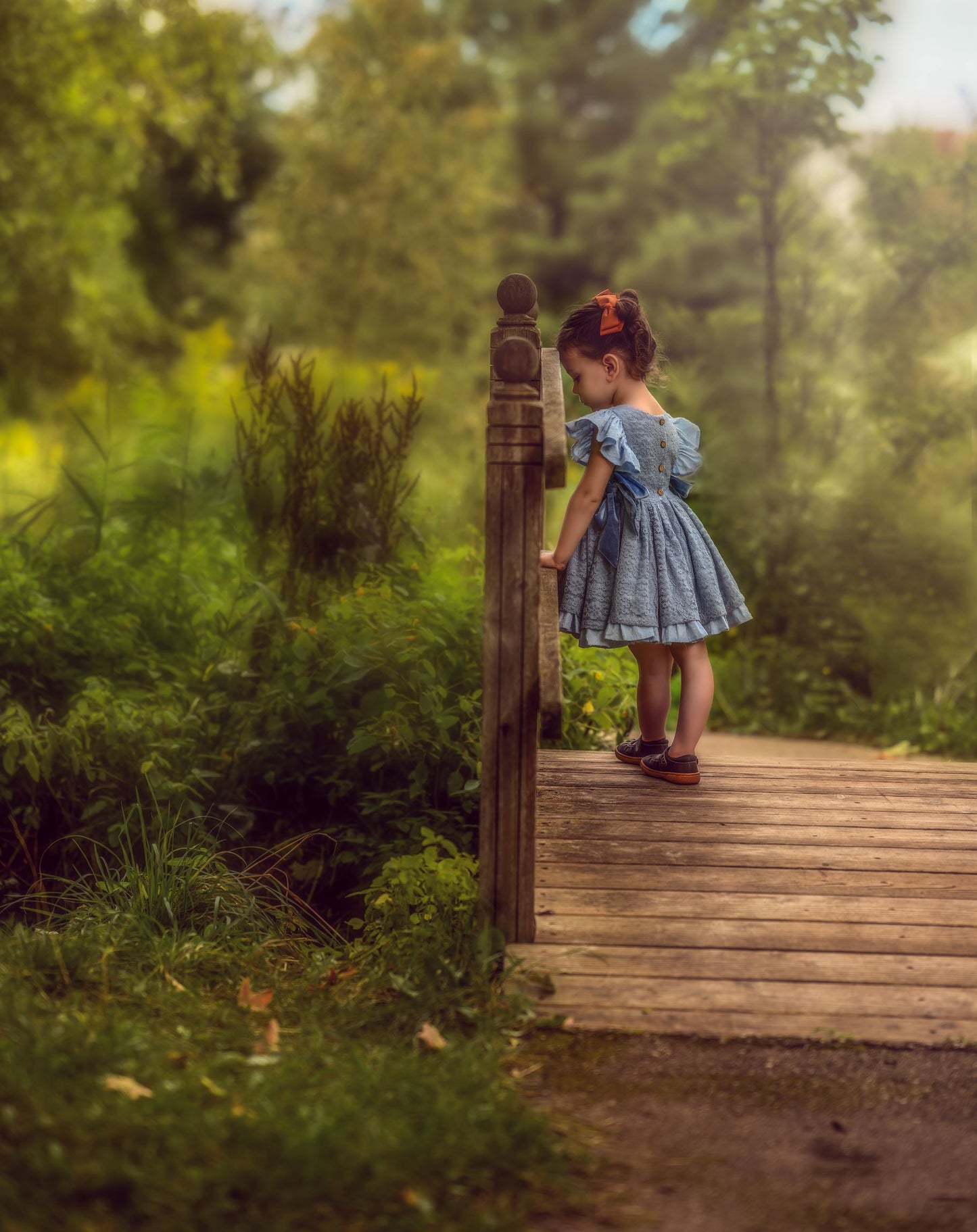 Riley's Vintage Blue Lace Pinafore