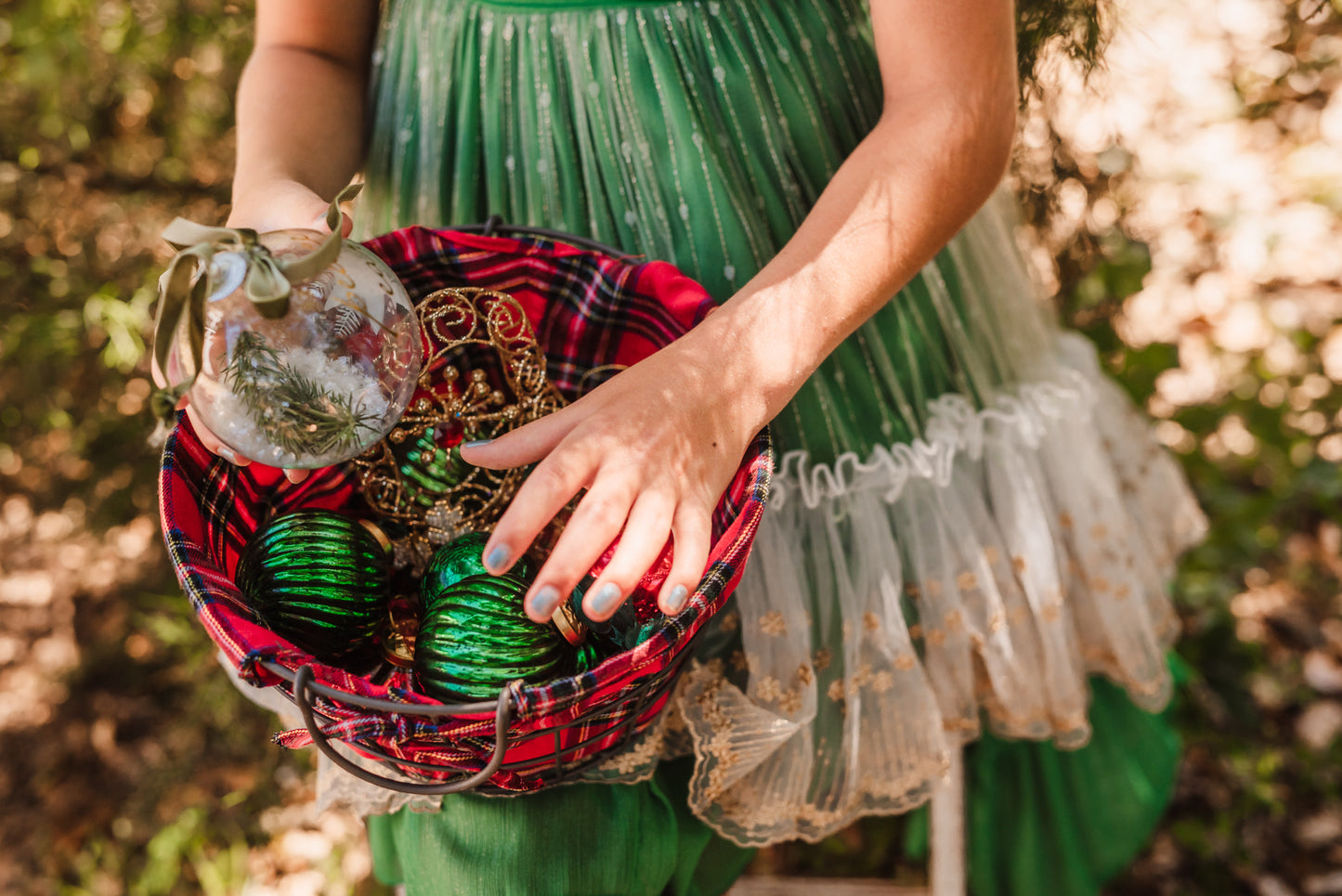Analee's Enchanted Emerald Holiday Dress - ship on 12/13 Priority