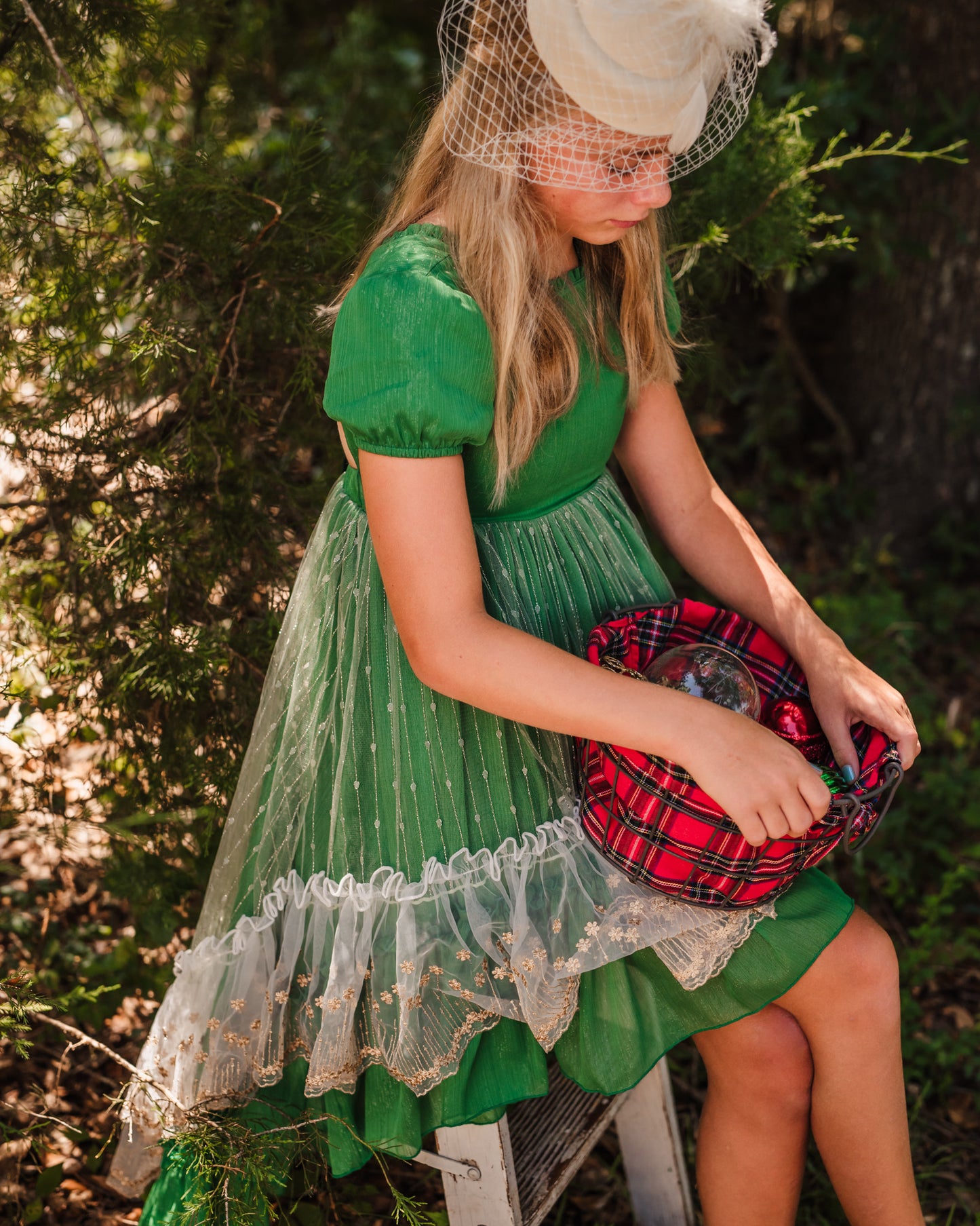 Analee's Enchanted Emerald Holiday Dress - ship on 12/13 Priority