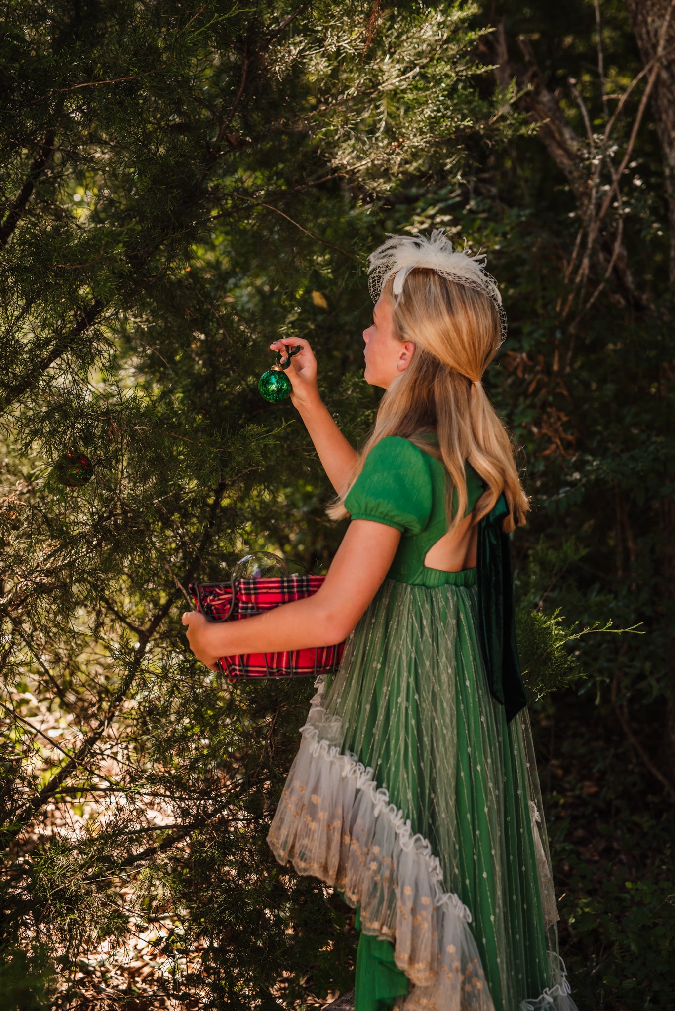 Analee's Enchanted Emerald Holiday Dress - ship on 12/13 Priority