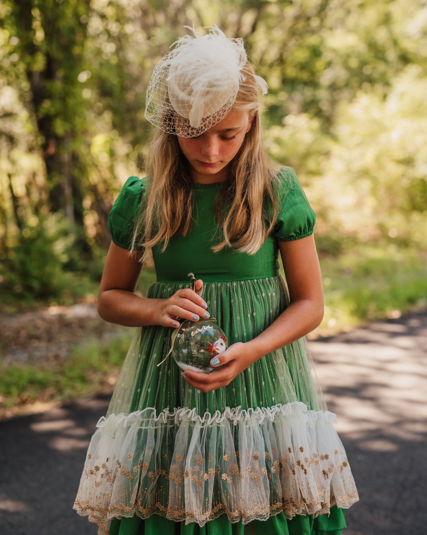 Analee's Enchanted Emerald Holiday Dress - ship on 12/13 Priority