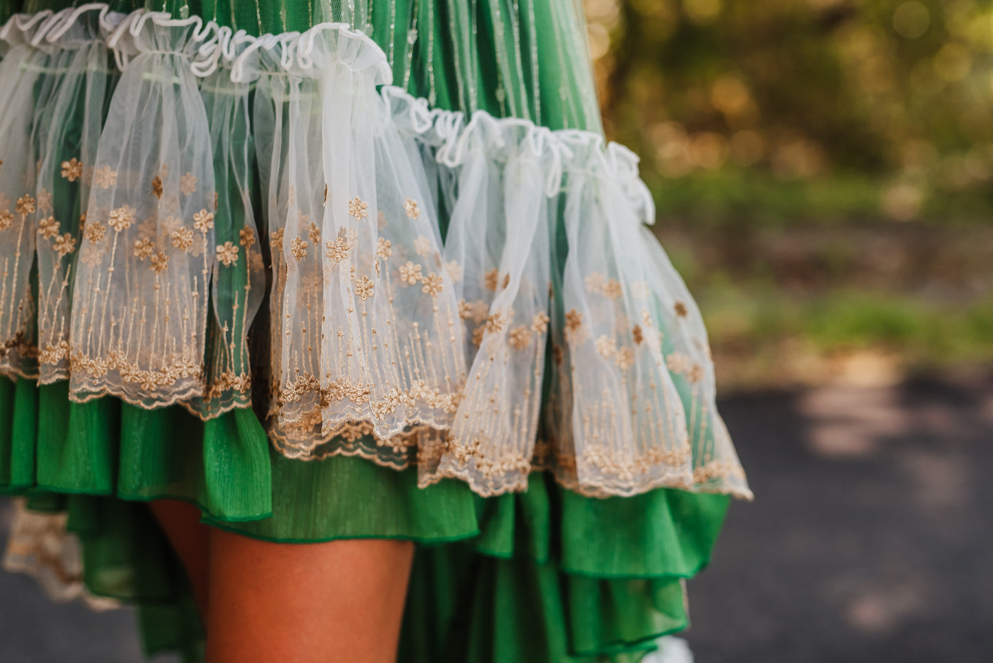 Analee's Enchanted Emerald Holiday Dress - ship on 12/13 Priority
