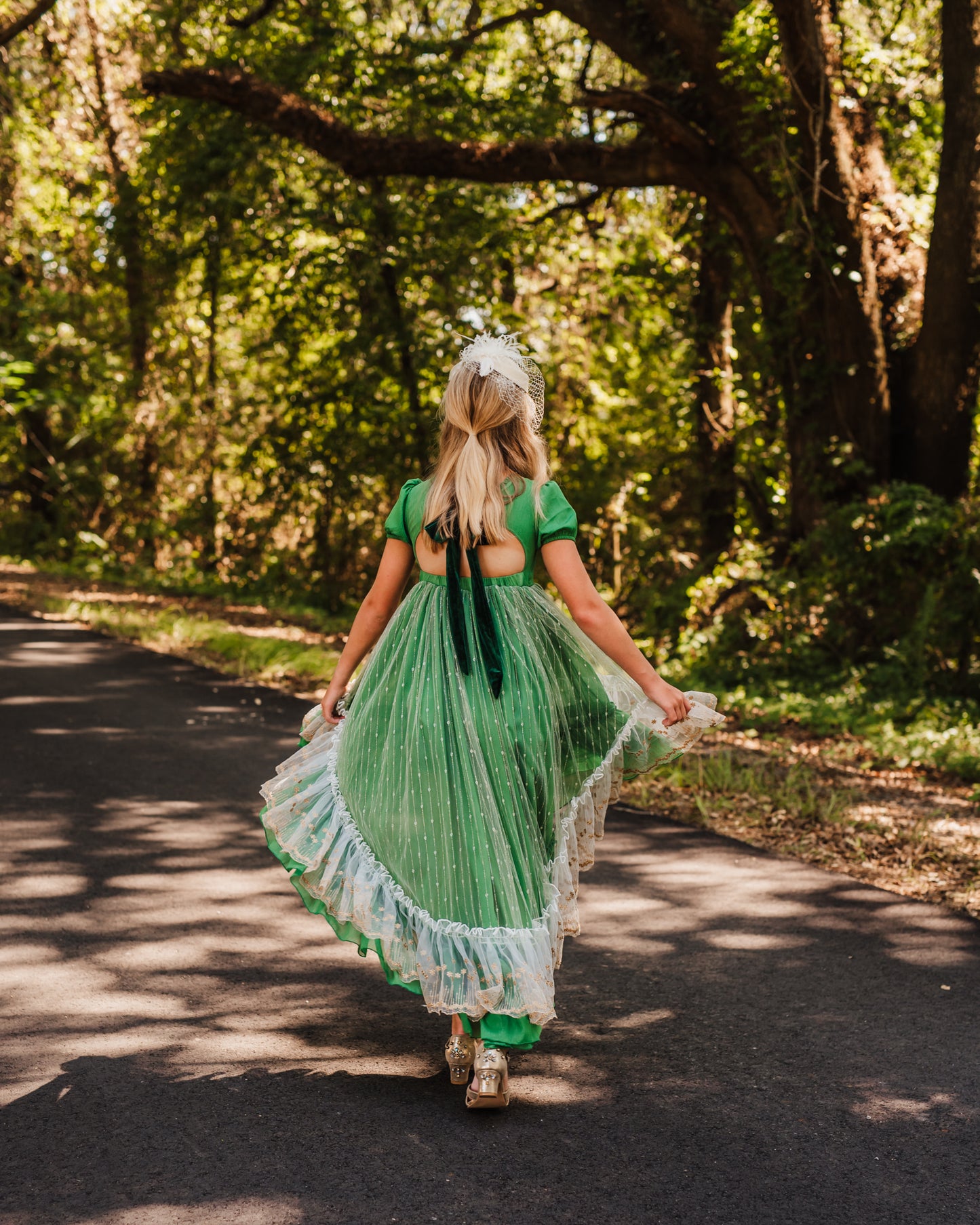 Analee's Enchanted Emerald Holiday Dress - ship on 12/13 Priority