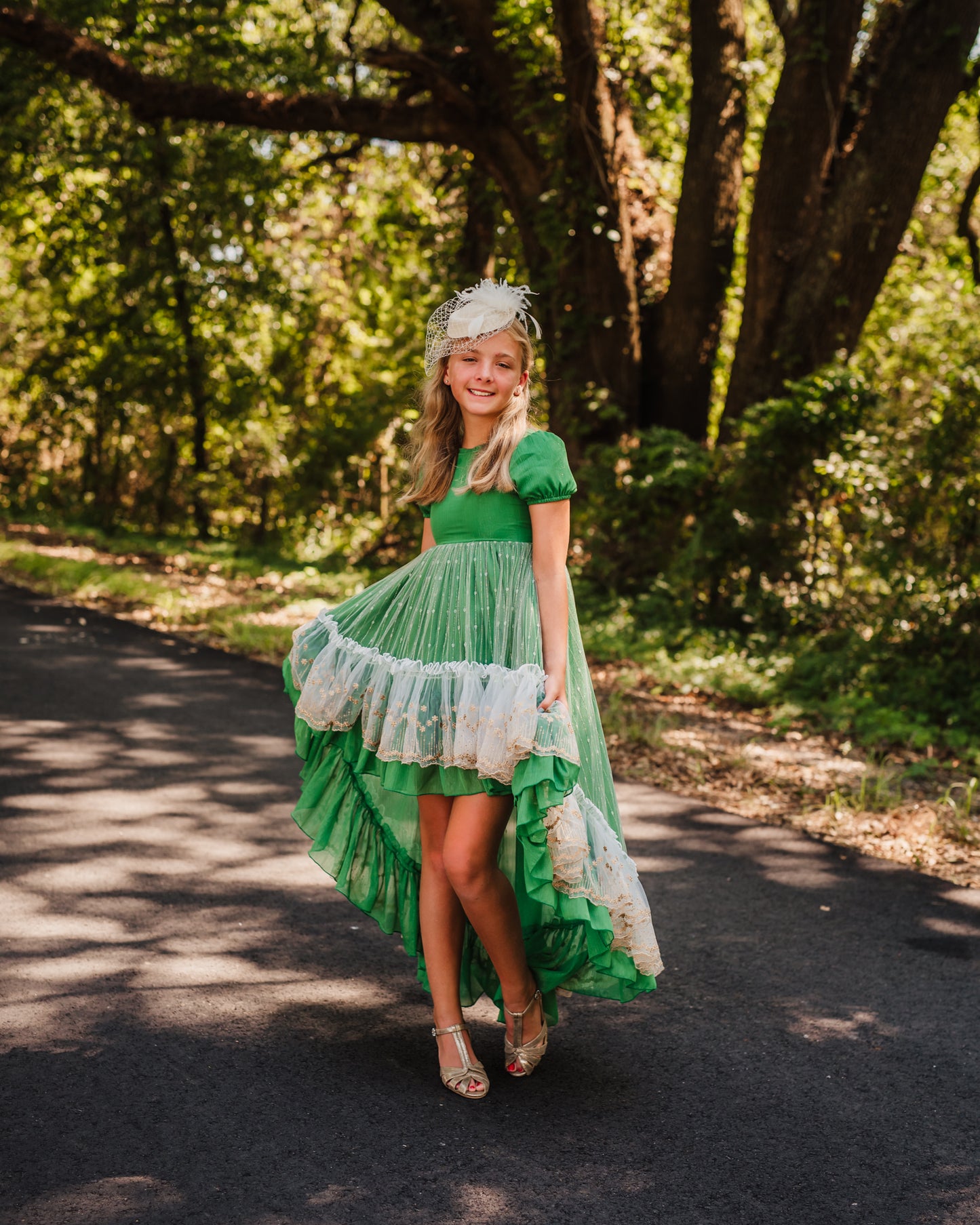 Analee's Enchanted Emerald Holiday Dress - ship on 12/13 Priority