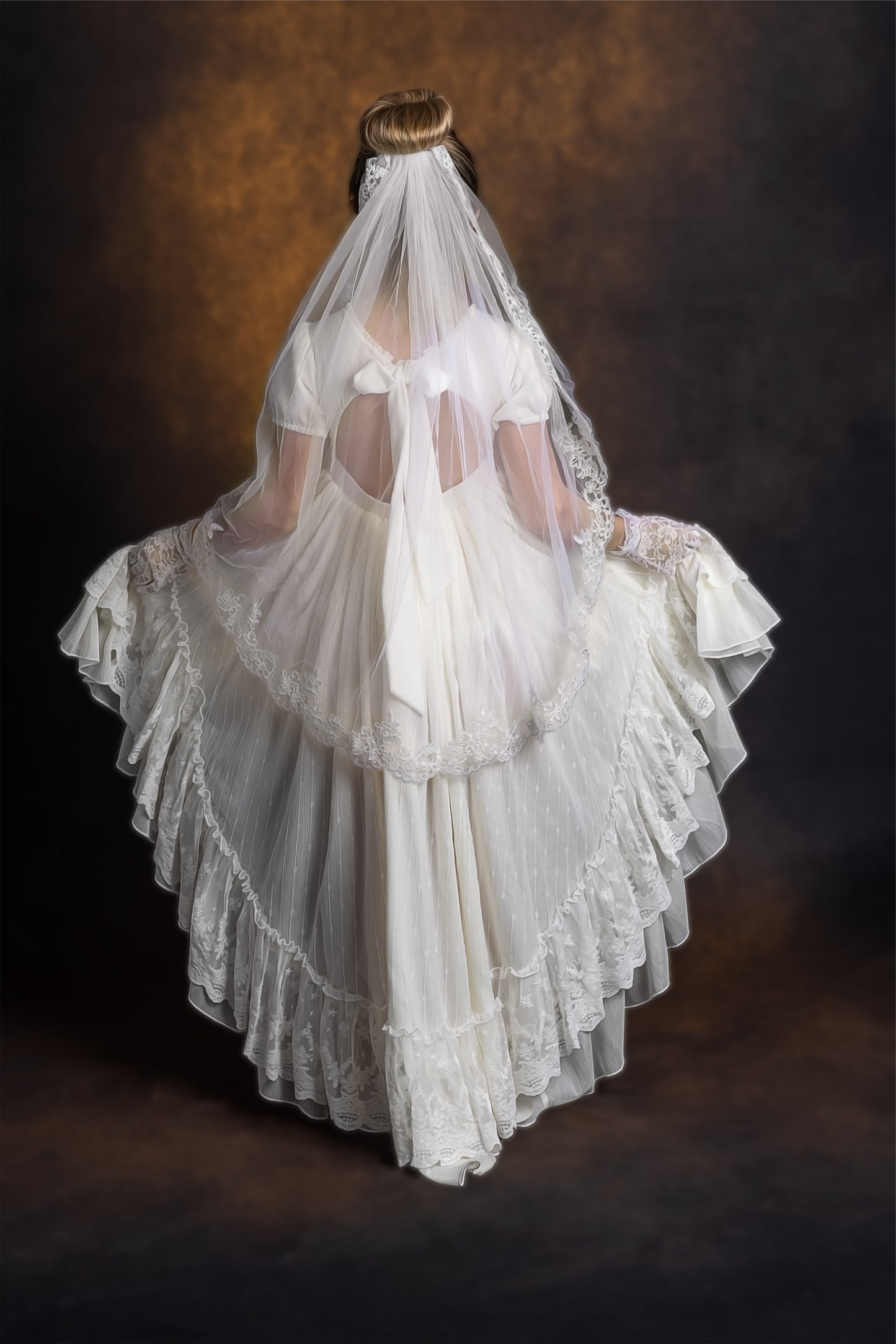 Valarie's Ivory Enchanted Hi-Low Maxi dress