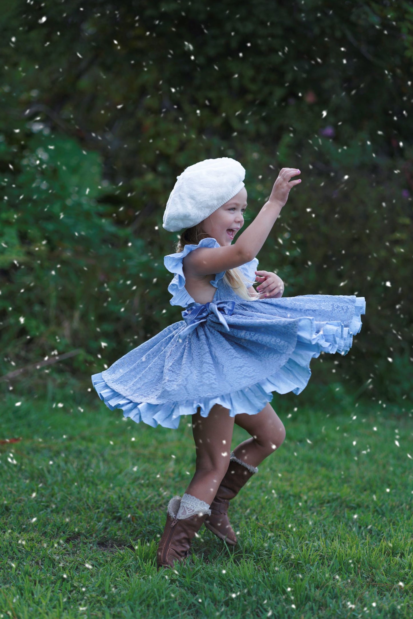Riley's Vintage Blue Lace Pinafore