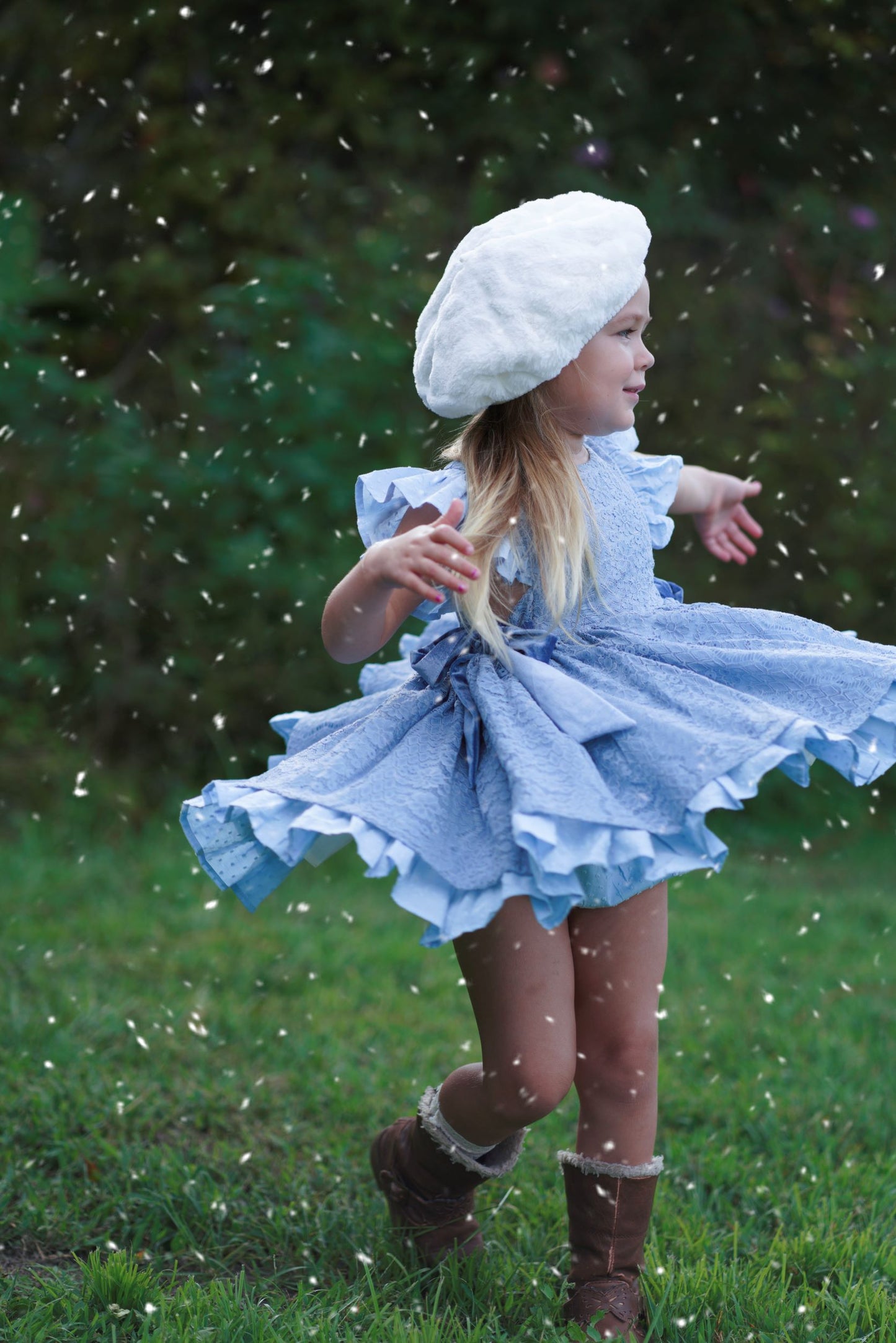 Riley's Vintage Blue Lace Pinafore