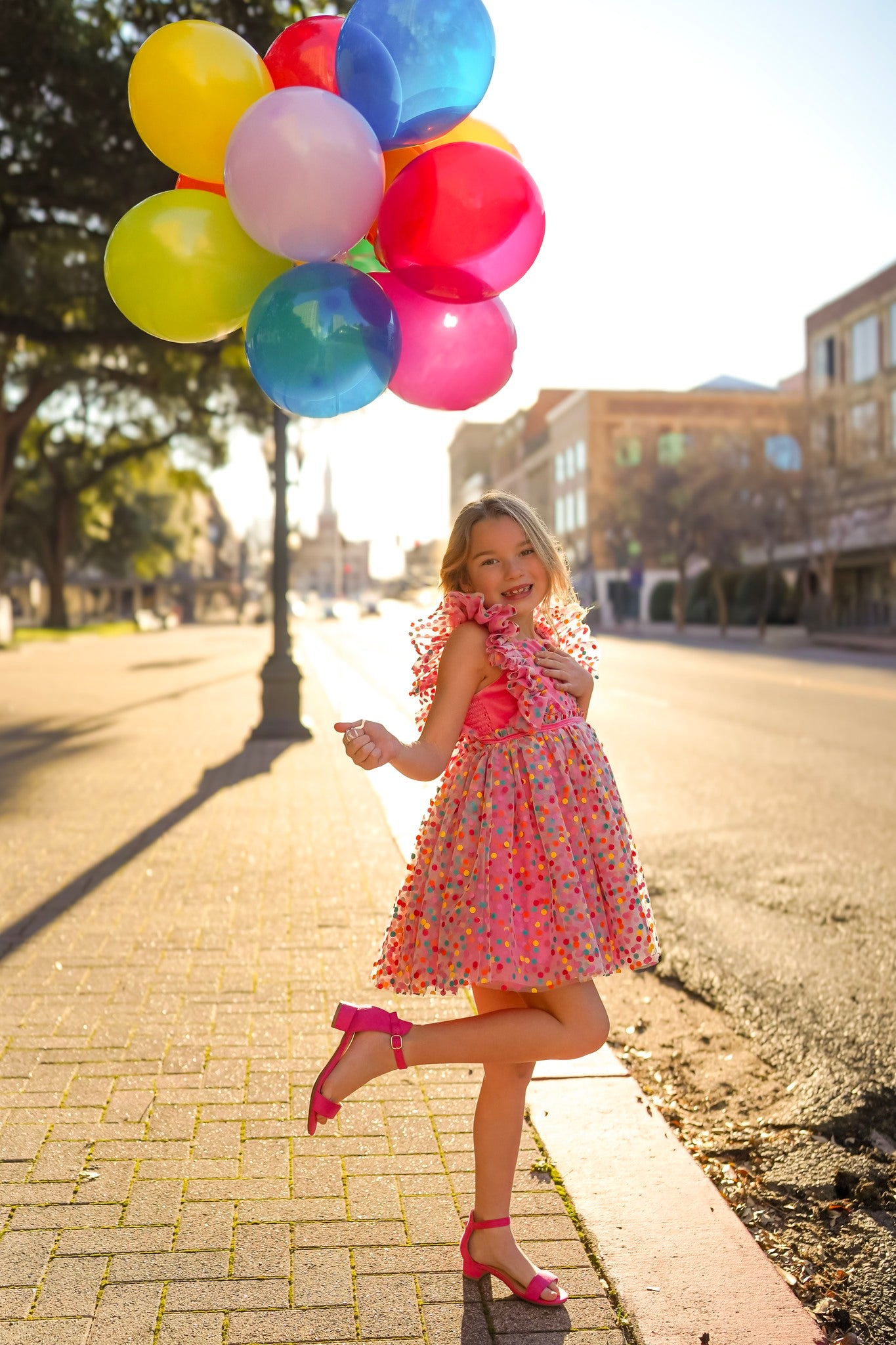 PREORDER - Millie's Confetti Party Pink Dress - PREORDER