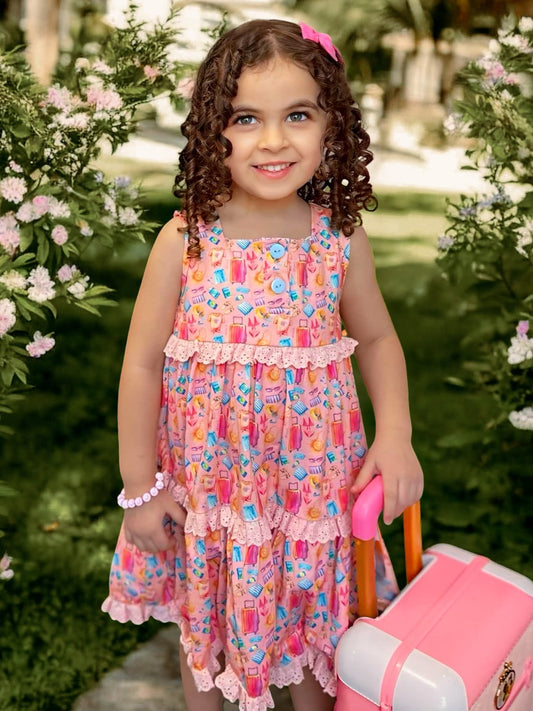Passport to Play Cotton Knit Dress - PREORDER