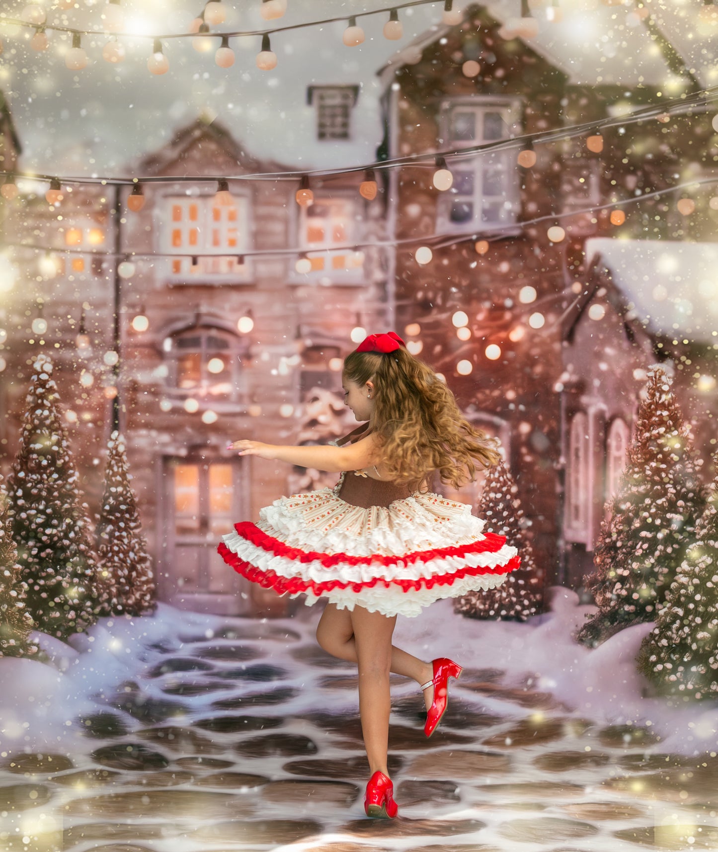 Mrs. Claus Little Baker Pettiskirt Dress - PREORDER