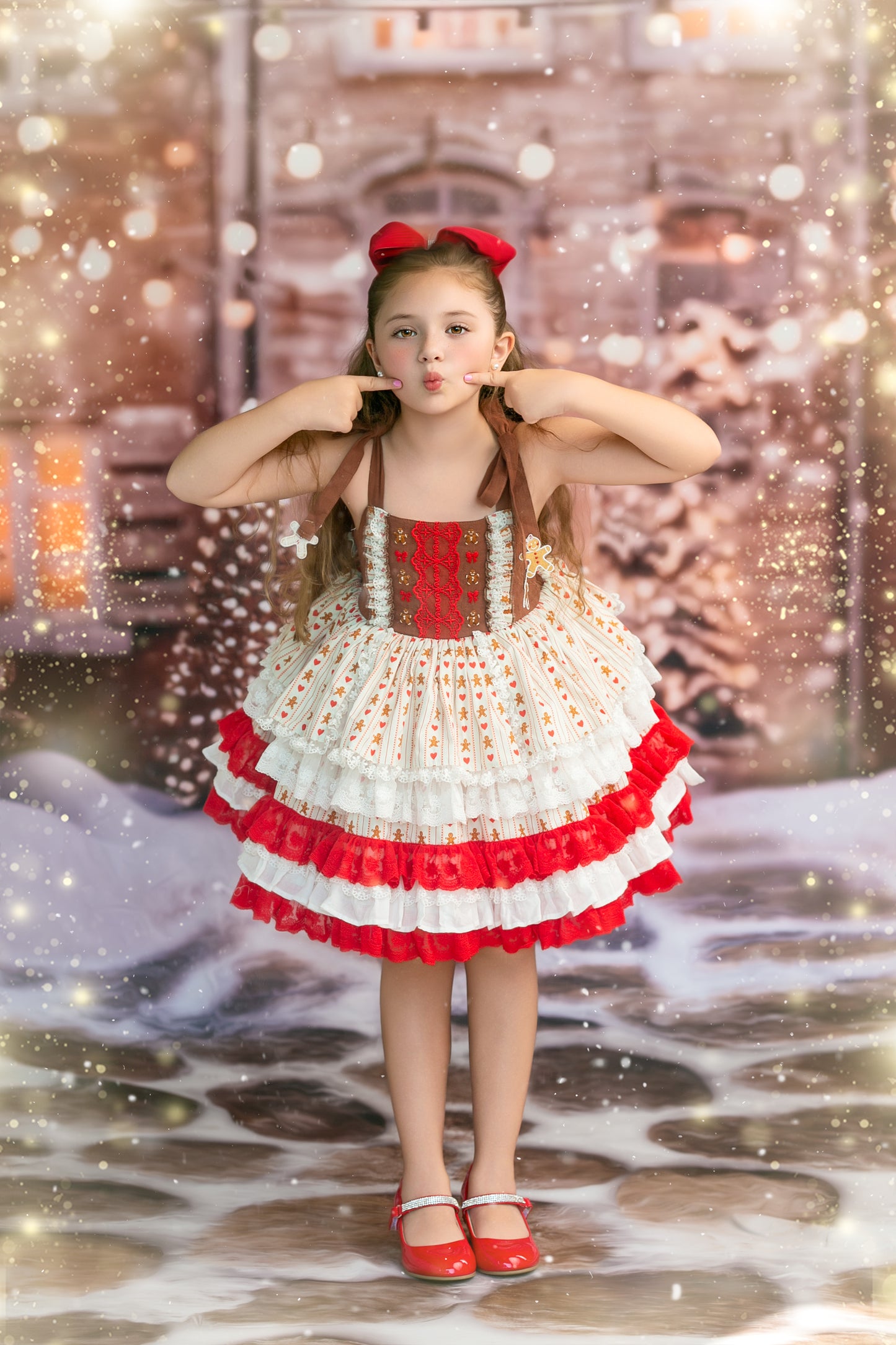 Mrs. Claus Little Baker Pettiskirt Dress - PREORDER